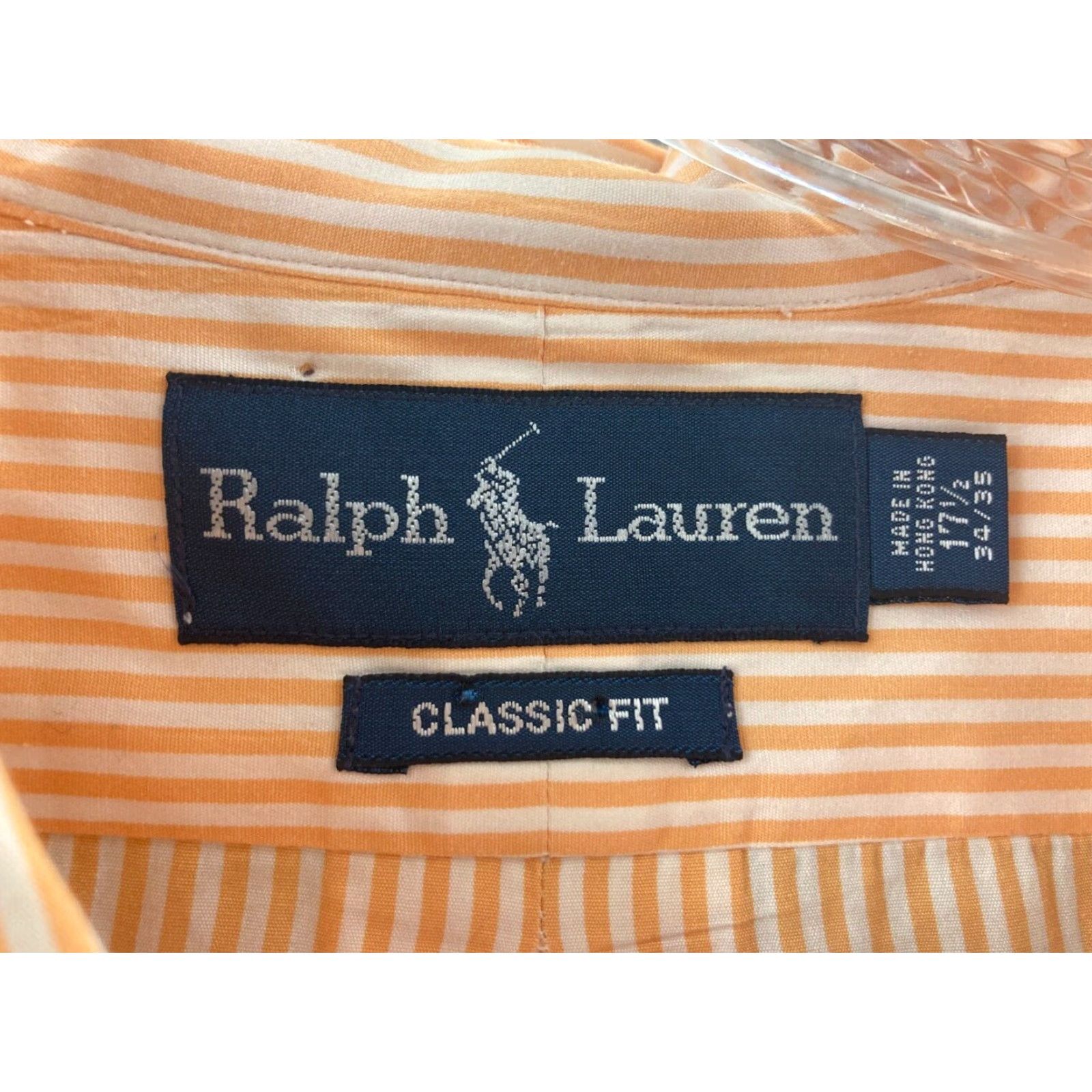 Ralph Lauren Vintage Ralph Lauren Shirt Mens 17.5 Long Sleeve Button Up Striped Orange 90s Classic Preppy Size US XL / EU 56 / 4 - 5 Thumbnail