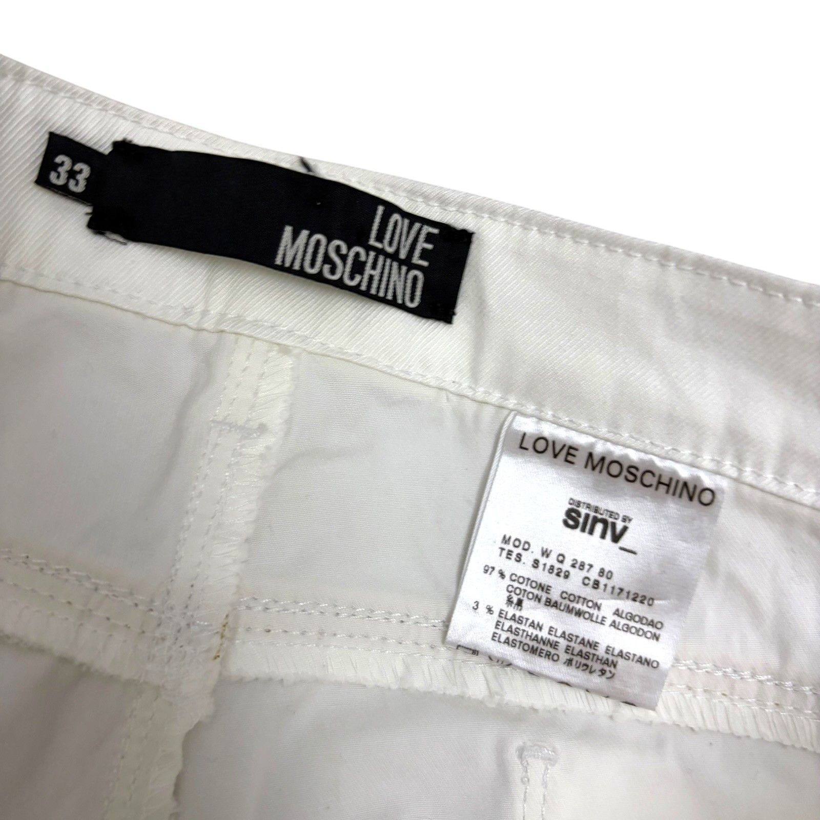 Moschino LOVE MOSCHINO Denim Jeans Luxury Designer Pants Large Size 33" - 7 Thumbnail