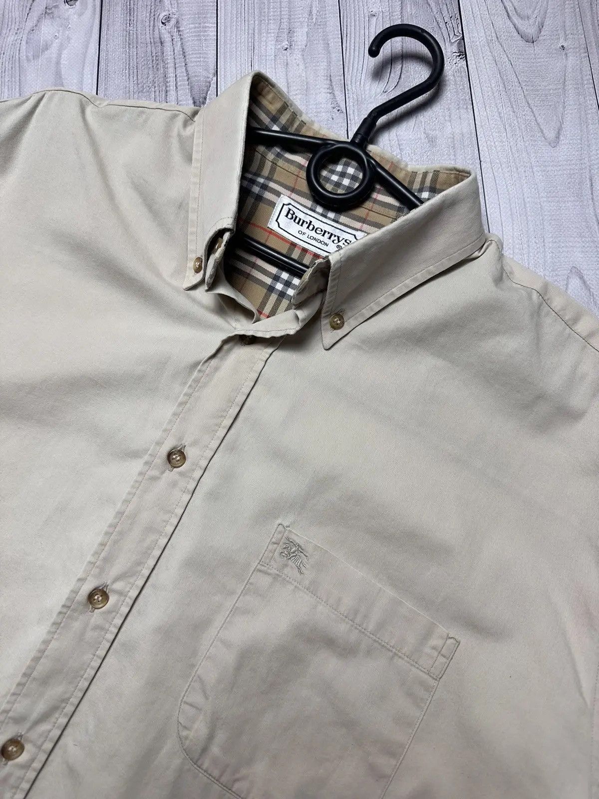 Burberry Vintage Burberry's shirt long sleeve rare logo XL plaid Size US L / EU 52-54 / 3 - 6 Thumbnail