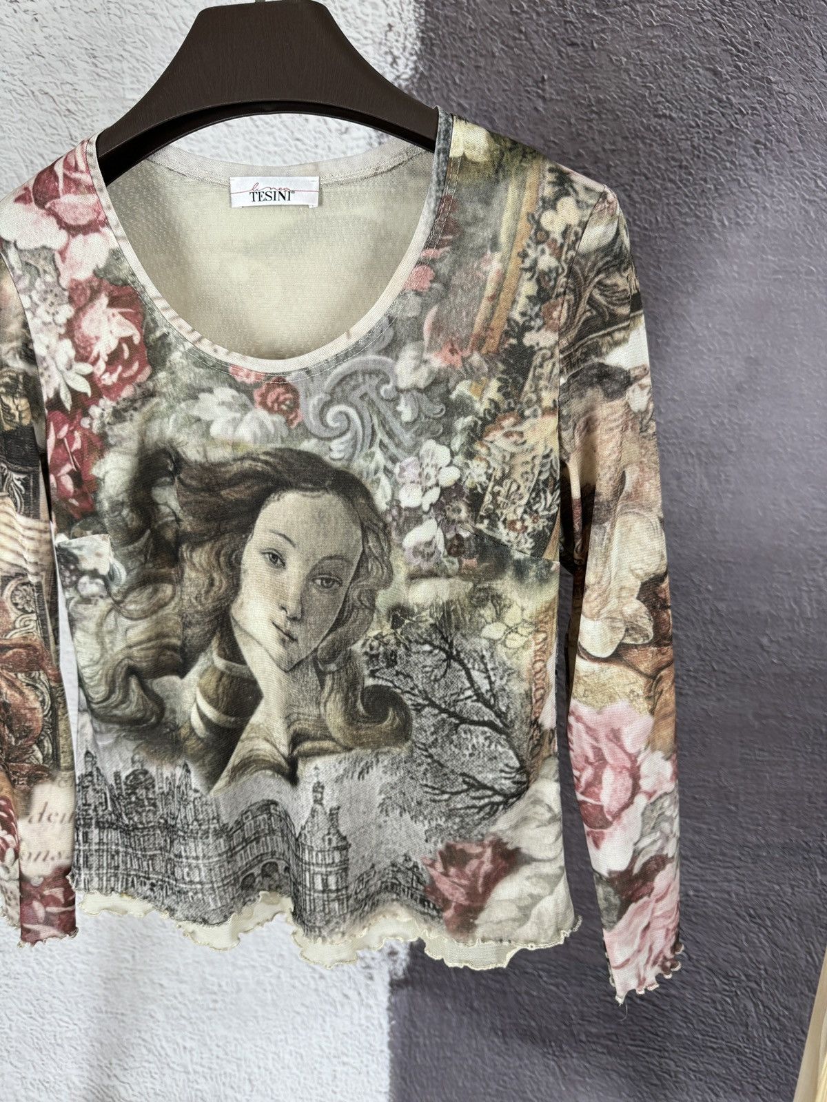 Linea Linea Tesini Renaissance Long Sleeve Mesh Tee Gaultier style Size M / US 6-8 / IT 42-44 - 5 Thumbnail