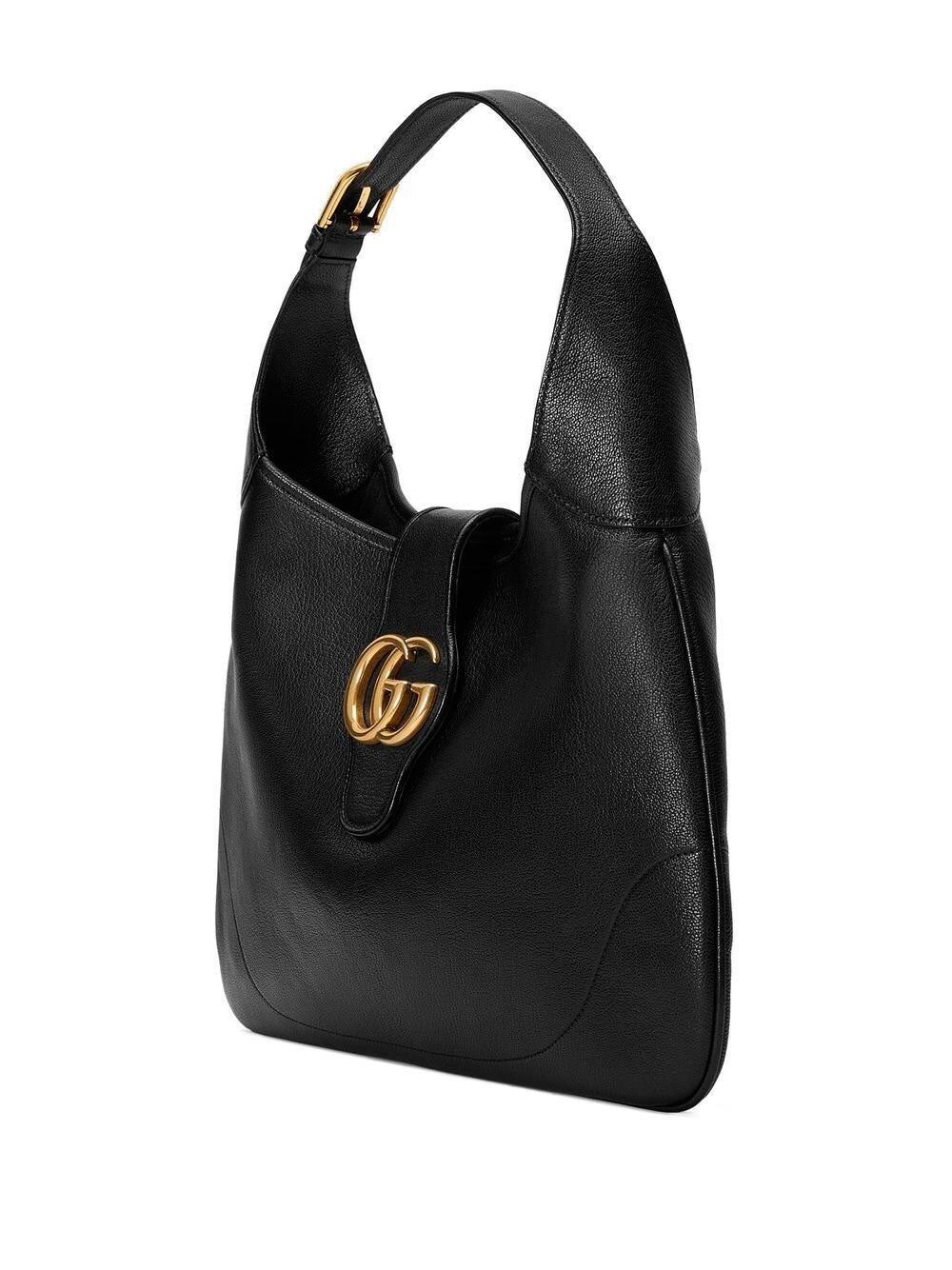 Gucci Gucci Aphrodite Medium Black Leather Shoulder Bag New Size ONE SIZE - 3 Thumbnail