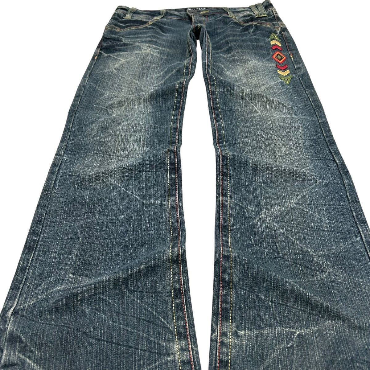 Hysteric Glamour Japanese Embroidered Jeans Clawn Marks Design Size 29" - 4 Thumbnail