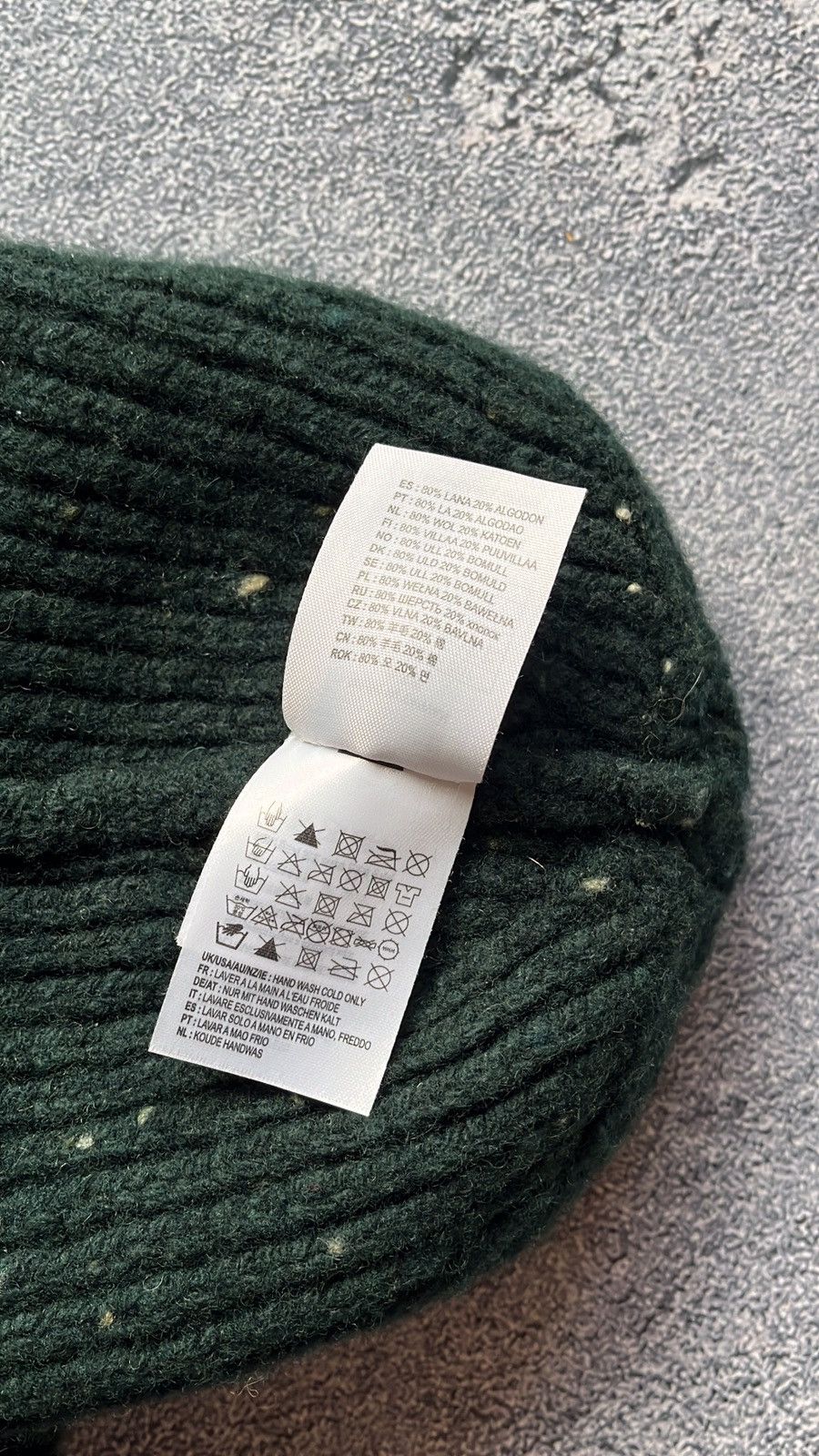 Carhartt × Carhartt Wip Carhartt Anglistic Beanie Wool Hat Cap Size ONE SIZE - 4 Thumbnail