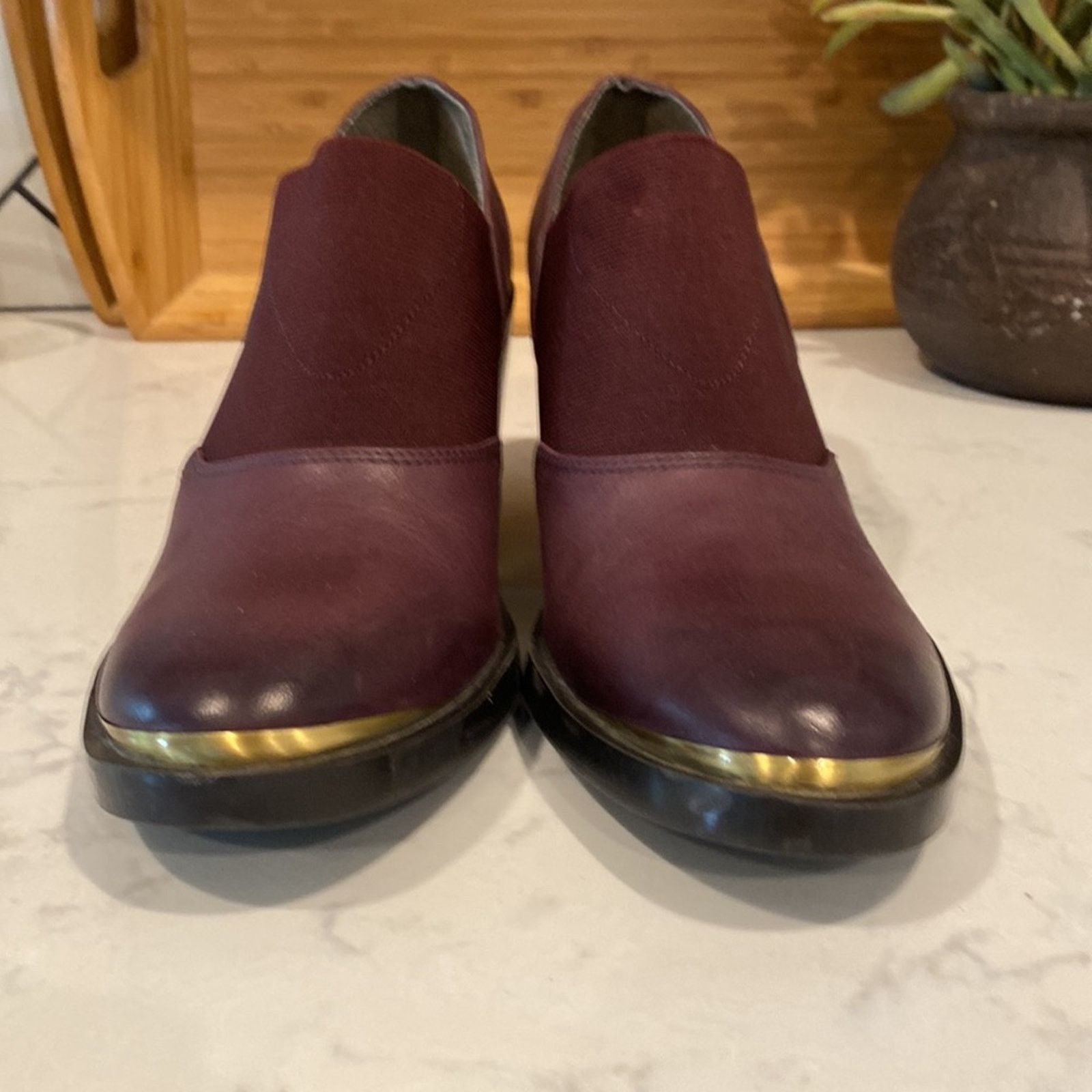 Other Naya Acre Burgundy Leather Block Heel ankle bootie size 8.5 Size US 8.5 / IT 38.5 - 2 Thumbnail