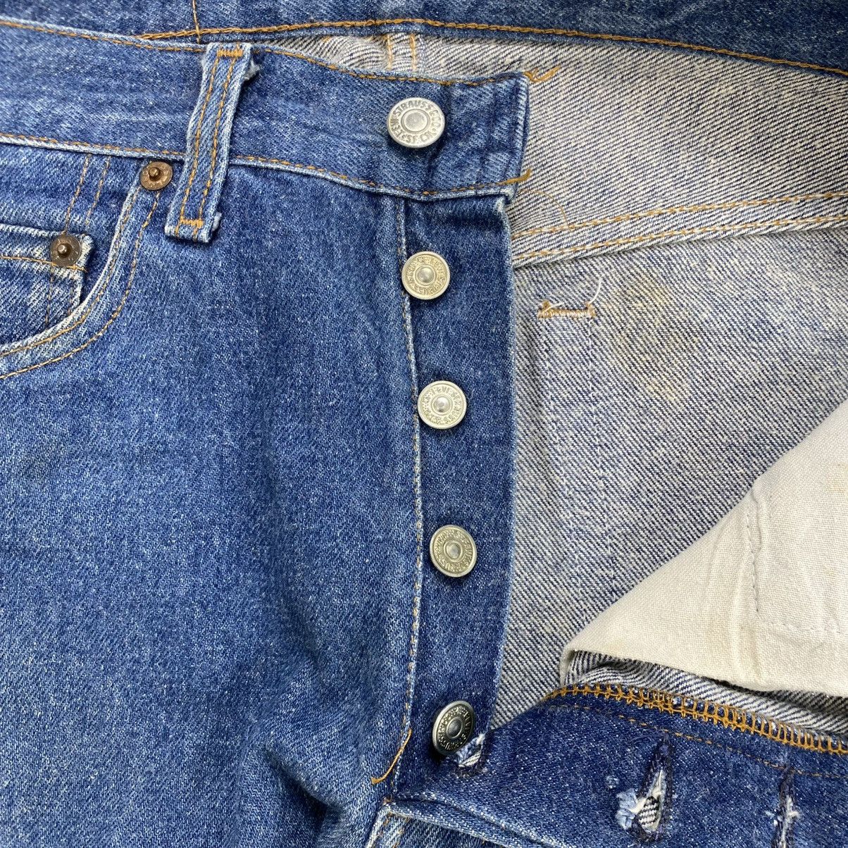 Levi's Vintage Clothing 🇺🇸1970s Vintage Levis 501 30x36 Straight Leg Faded Jeans Size US 30 / EU 46 - 5 Thumbnail