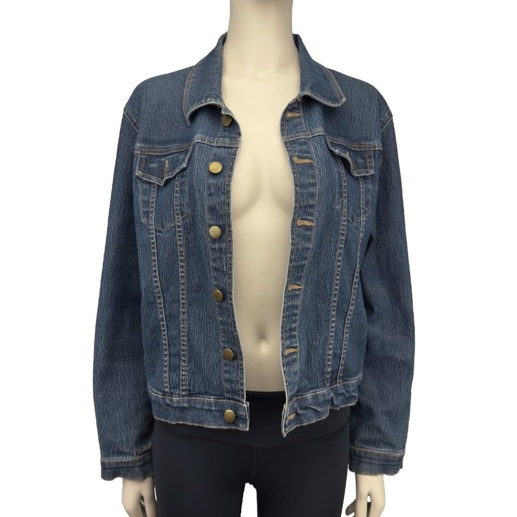 Other MY MAILLE MONTREAL Button up Dark Blue Jean Jacket Size M Size XXS / US 00 / IT 34 - 4 Thumbnail