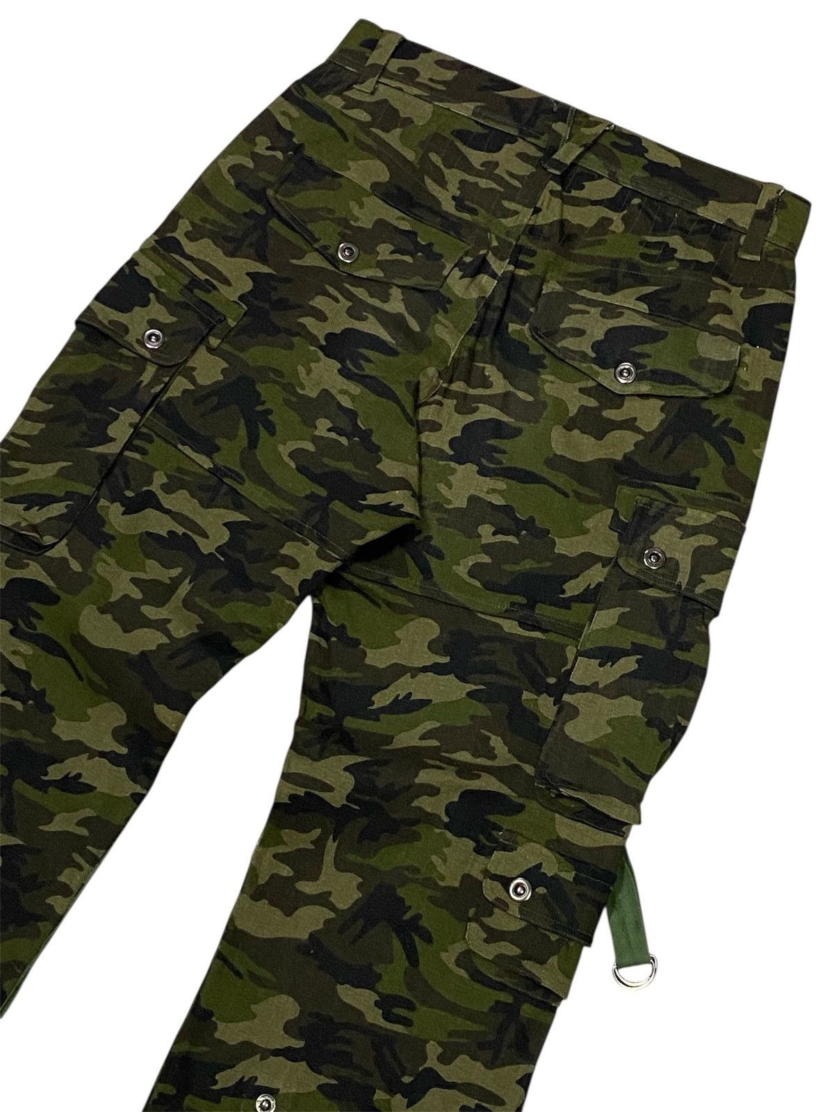 Japanese Brand Vice Fairy Multipocket Stretch Wide Leg Camo Cargo Pants Size US 30 / EU 46 - 7 Thumbnail