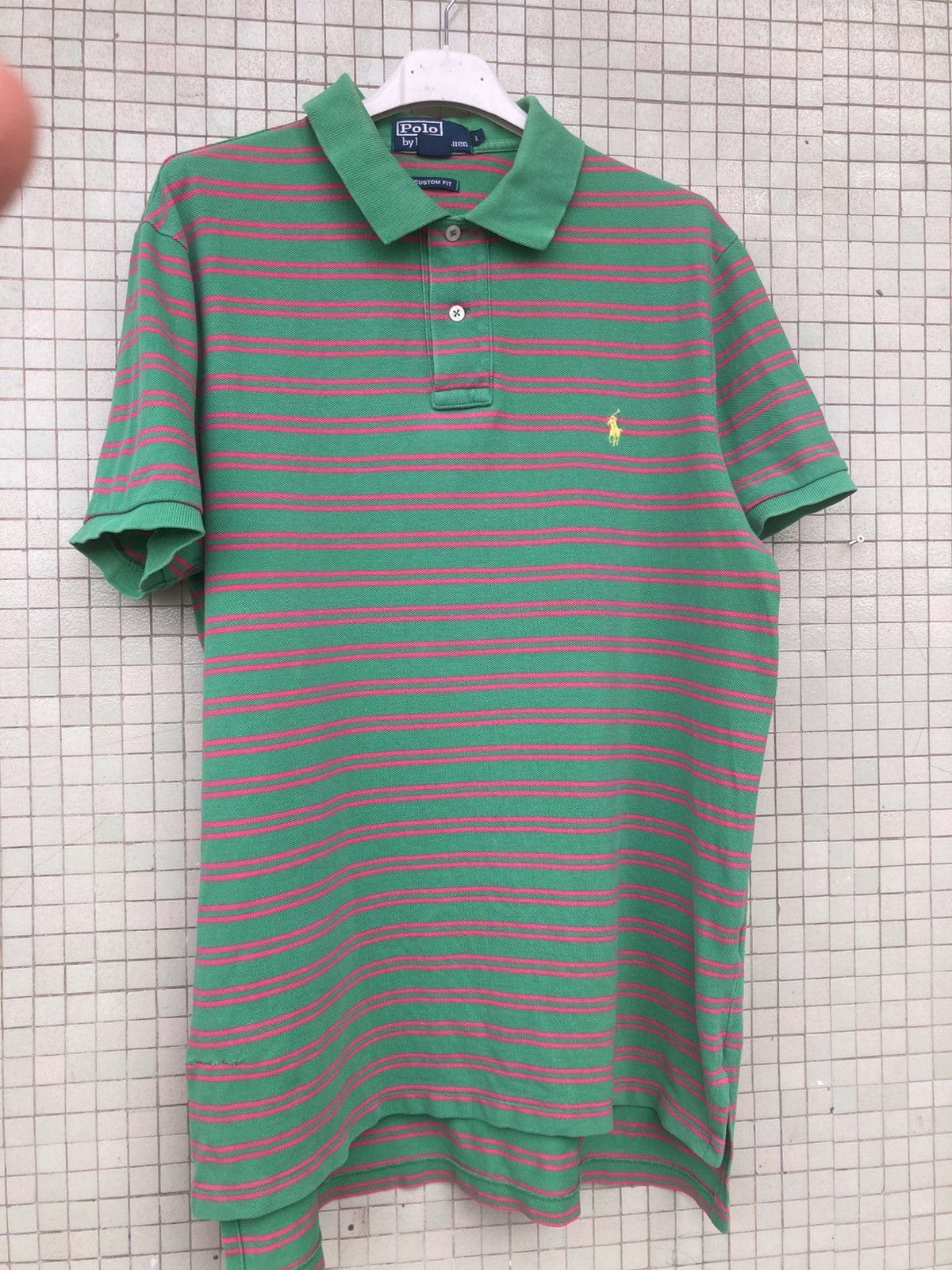 Polo Ralph Lauren Green and pink Polo Ralph Lauren polo shirt Size US L / EU 52-54 / 3 - 3 Thumbnail