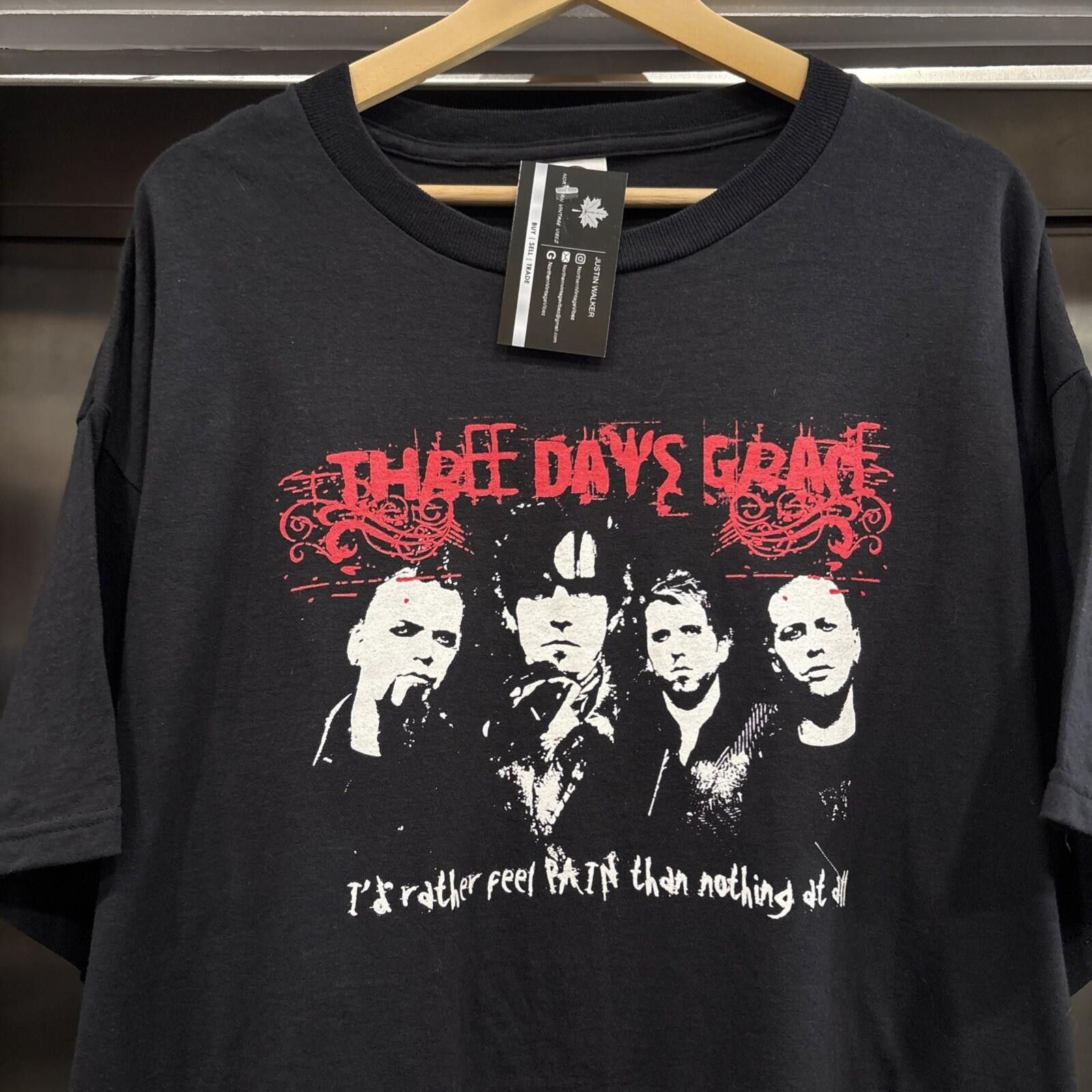 Grateful Dead Vintage 2007 Three Days Grace Feel Pain Band T-shirt Size US XL / EU 56 / 4 - 2 Thumbnail