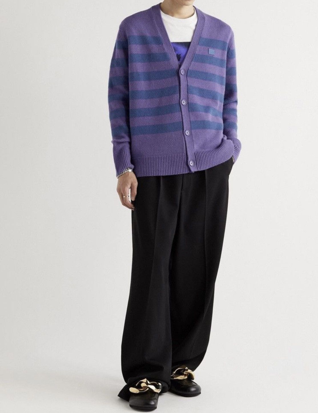 Acne Studios Acne Studios Face oversize stripped cardigan Size XXS / US 00 / IT 34 - 6 Thumbnail