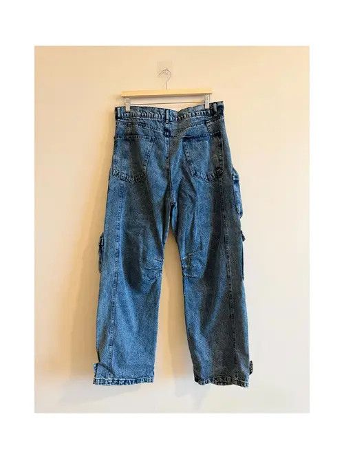 Jean Akiyama x Kamon Multi Pocket Cargo Wide Leg Jeans Size US 33 - 3 Thumbnail