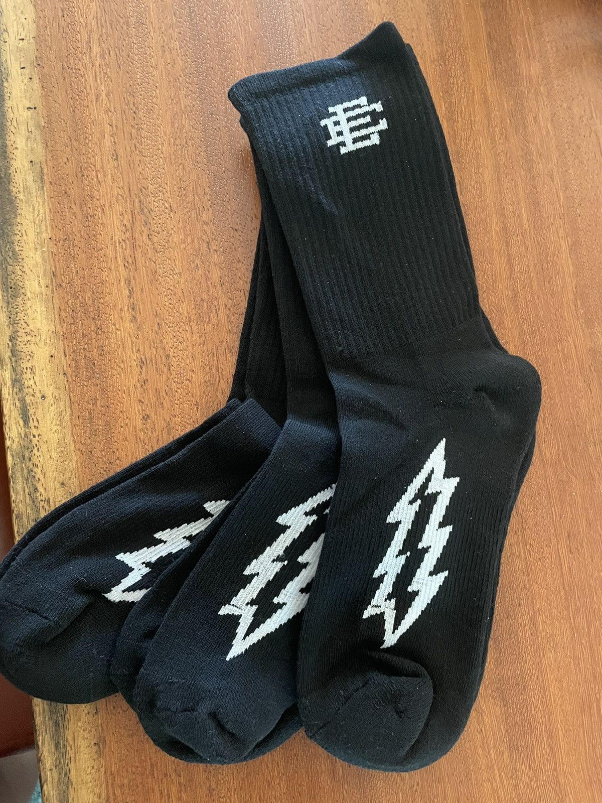 Eric Emanuel EE Lightning Socks Black 3-pack Size ONE SIZE - 2 Thumbnail