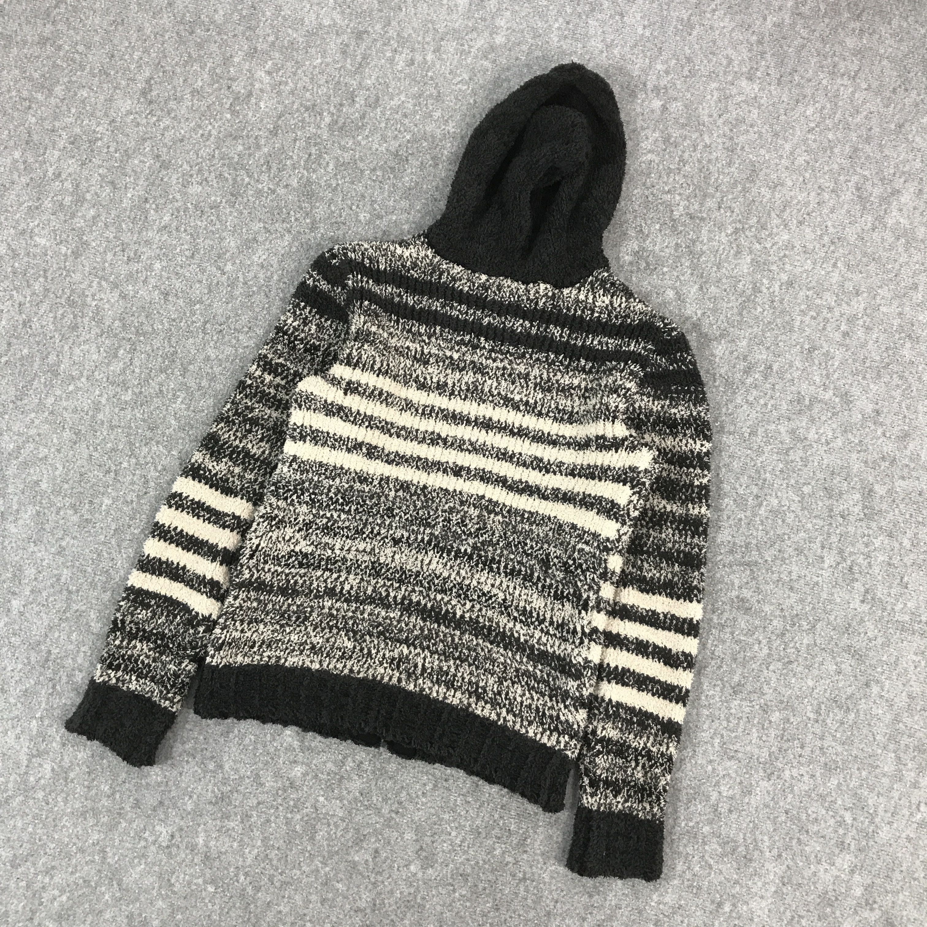 Japanese Brand JAPAN STRIPED HUB SPOKE ZIPPER HOODIES KNITWEAR JACKET Size US M / EU 48-50 / 2 - 6 Thumbnail