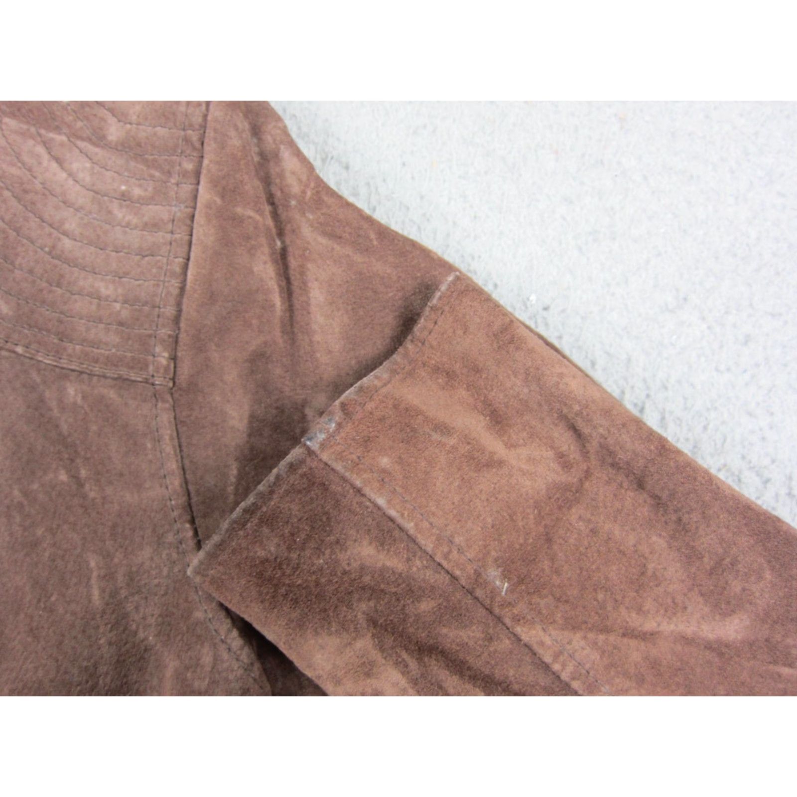 Vintage VINTAGE Ruff Hewn Leather Jacket Womens M Brown Suede Full Zip Size M / US 6-8 / IT 42-44 - 4 Thumbnail