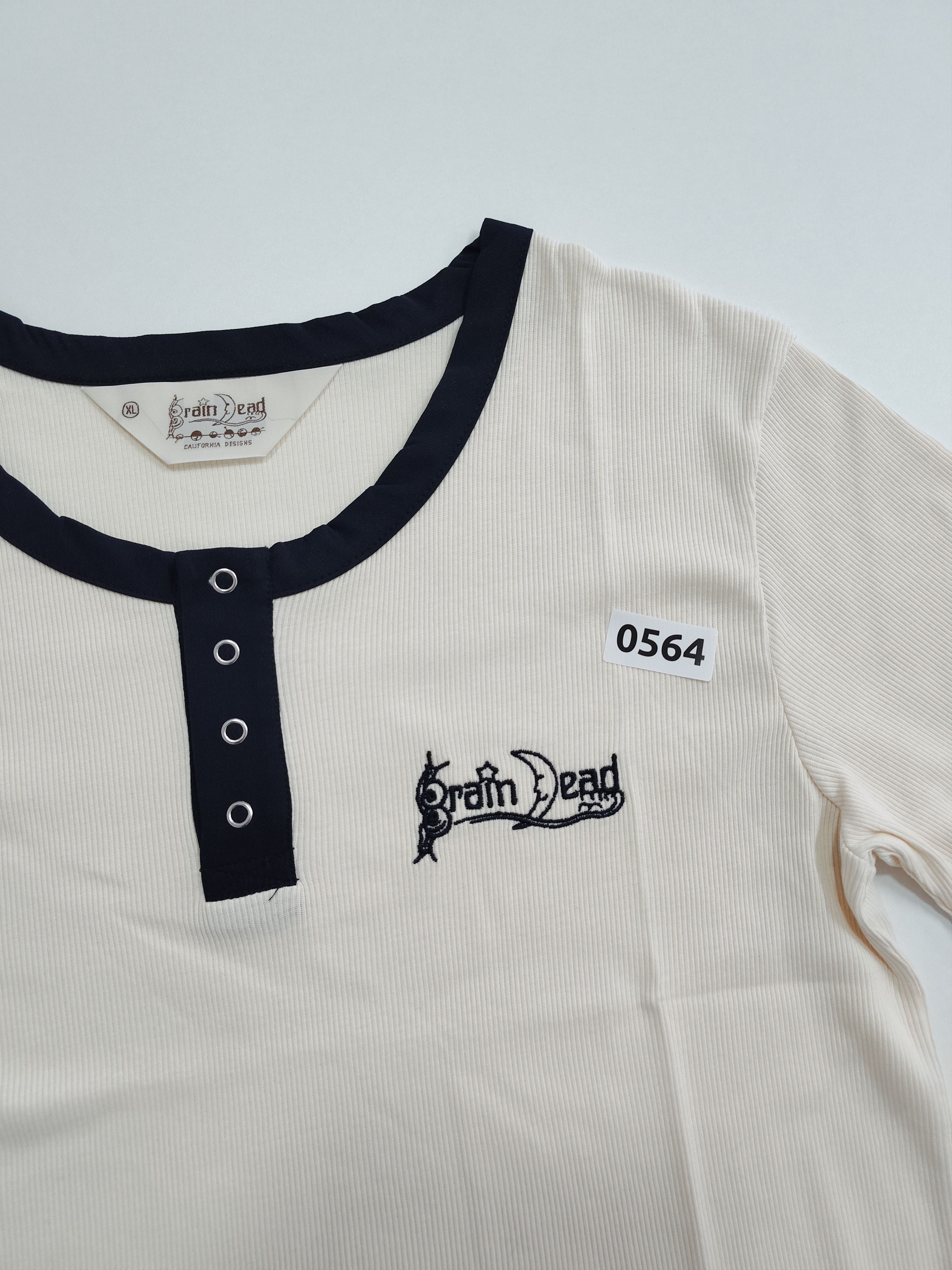 Brain Dead Brain dead "Ribbed Henley" Size XL / US 12-14 / IT 48-50 - 6 Thumbnail
