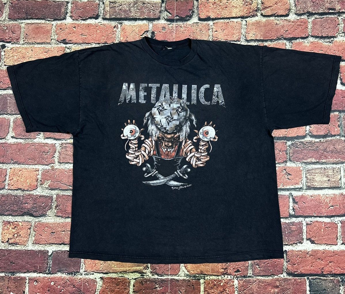 Band Tees Metallica Vintage Pushead Eyeballs Skull T-Shirt Metal Band Size US XXL / EU 58 / 5 - 1 Thumbnail