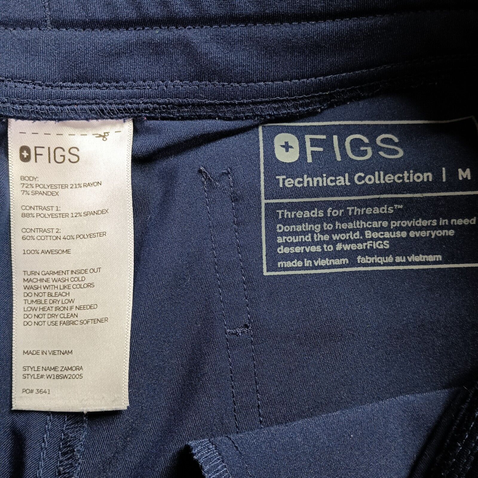 & Other Stories Figs Scrubs Technical Pants Women's M Medium Blue Medical Size US 30 / EU 46 - 4 Thumbnail