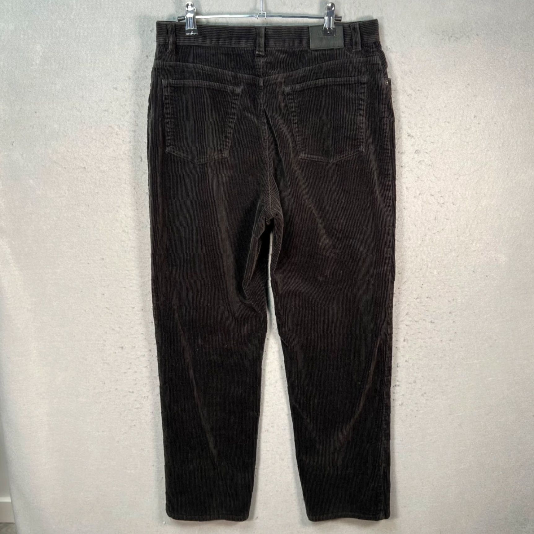Ralph Lauren Lauren Ralph Lauren Womens Size 12 Black Corduroy Straight-Leg Pants Shirt? Size 34" / US 12 / IT 48 - 2 Thumbnail