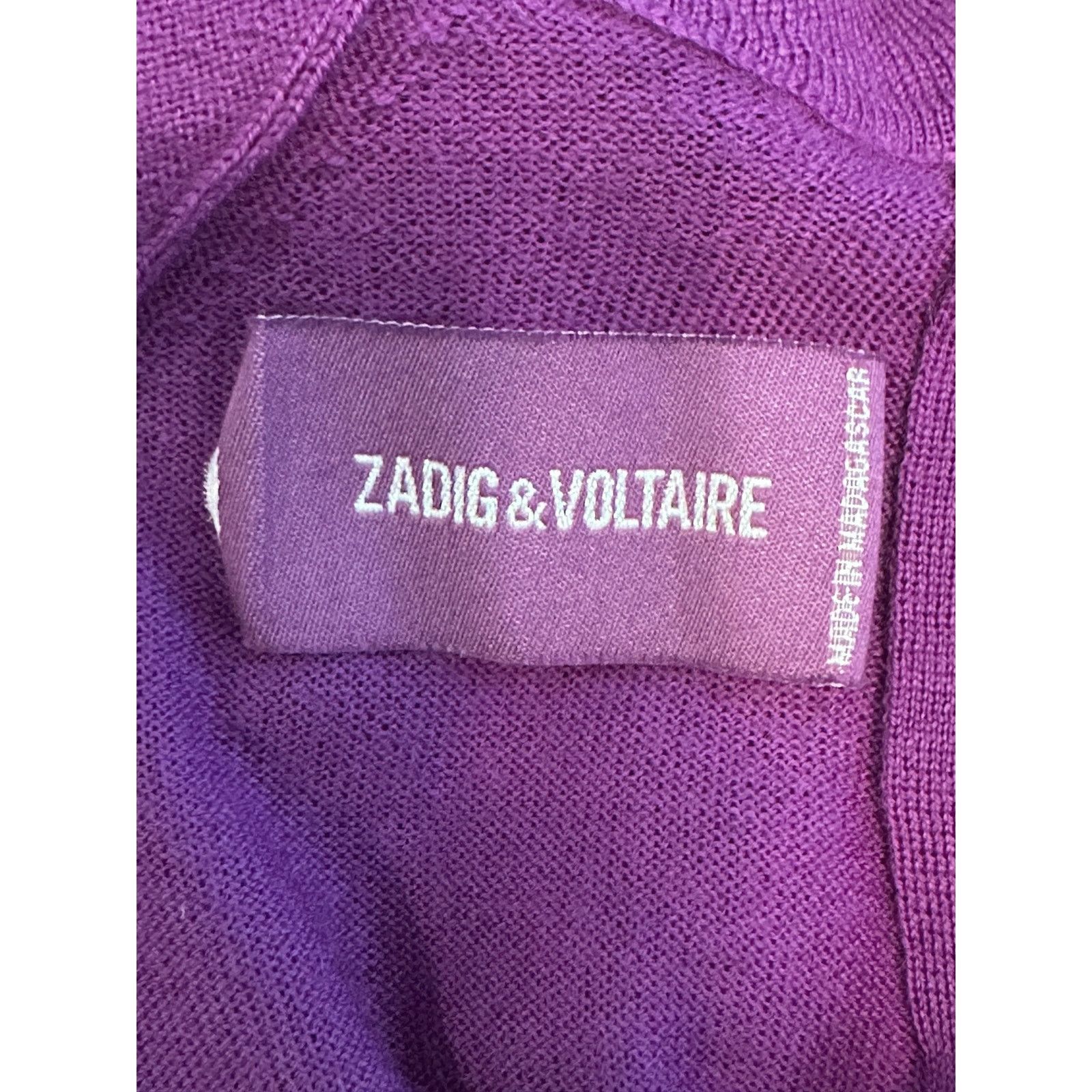 Zadig & Voltaire Zadig & Voltaire Emma We Goa Purple Merino Wool Sweater L Size L / US 10 / IT 46 - 20 Thumbnail