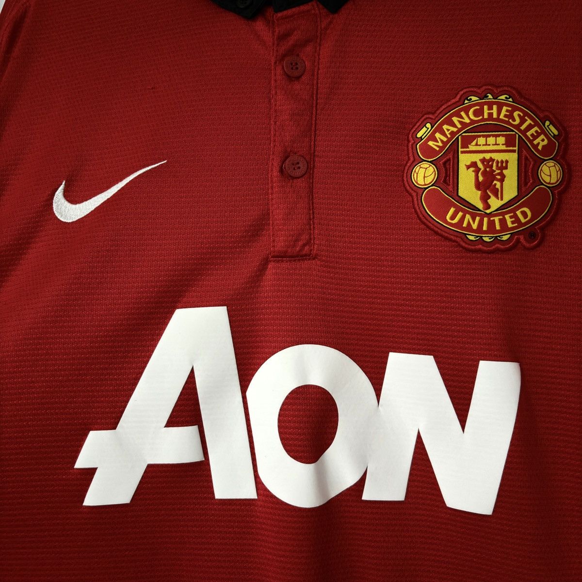 Nike × Vintage 2013 2014 Manchester United Nike Home Kit Soccer Jersey Tee Size US L / EU 52-54 / 3 - 4 Thumbnail