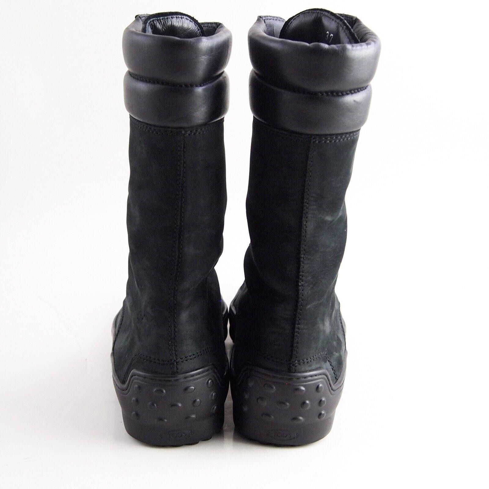 Tod's TODs Combat Boots Black Suede Suede Size US 7 EU 37 $620 Size US 7 / IT 37 - 5 Thumbnail