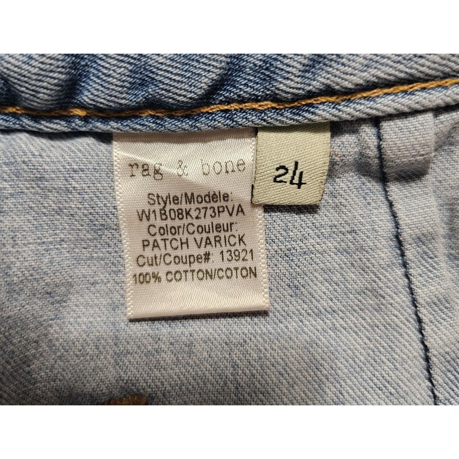 Rag & Bone RAG & BONE Skirt Size 24 Light Wash A-Line Frayed Raw Hem Size 24" / US 00 / IT 34 - 7 Thumbnail
