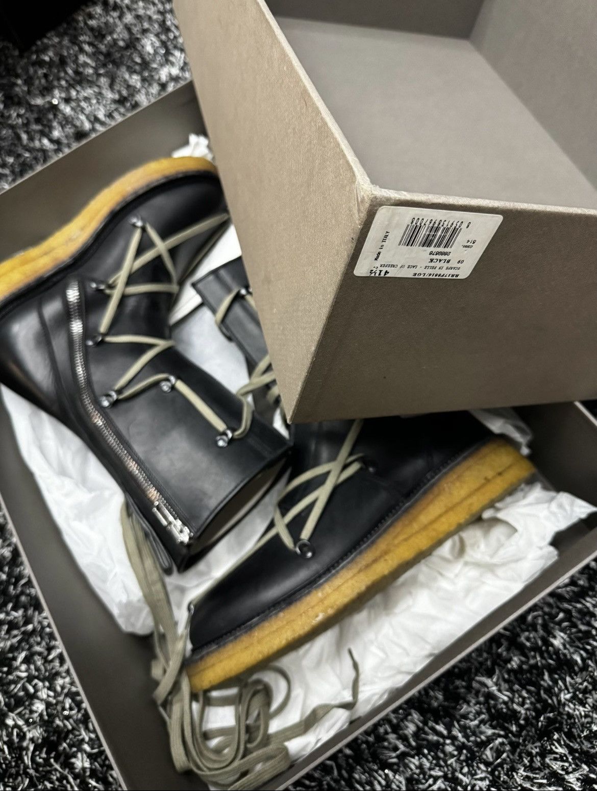 Rick Owens Rick Owens FW17 Glitter Pentagram Creeper boots sz41.5 Size US 8.5 / EU 41-42 - 6 Thumbnail