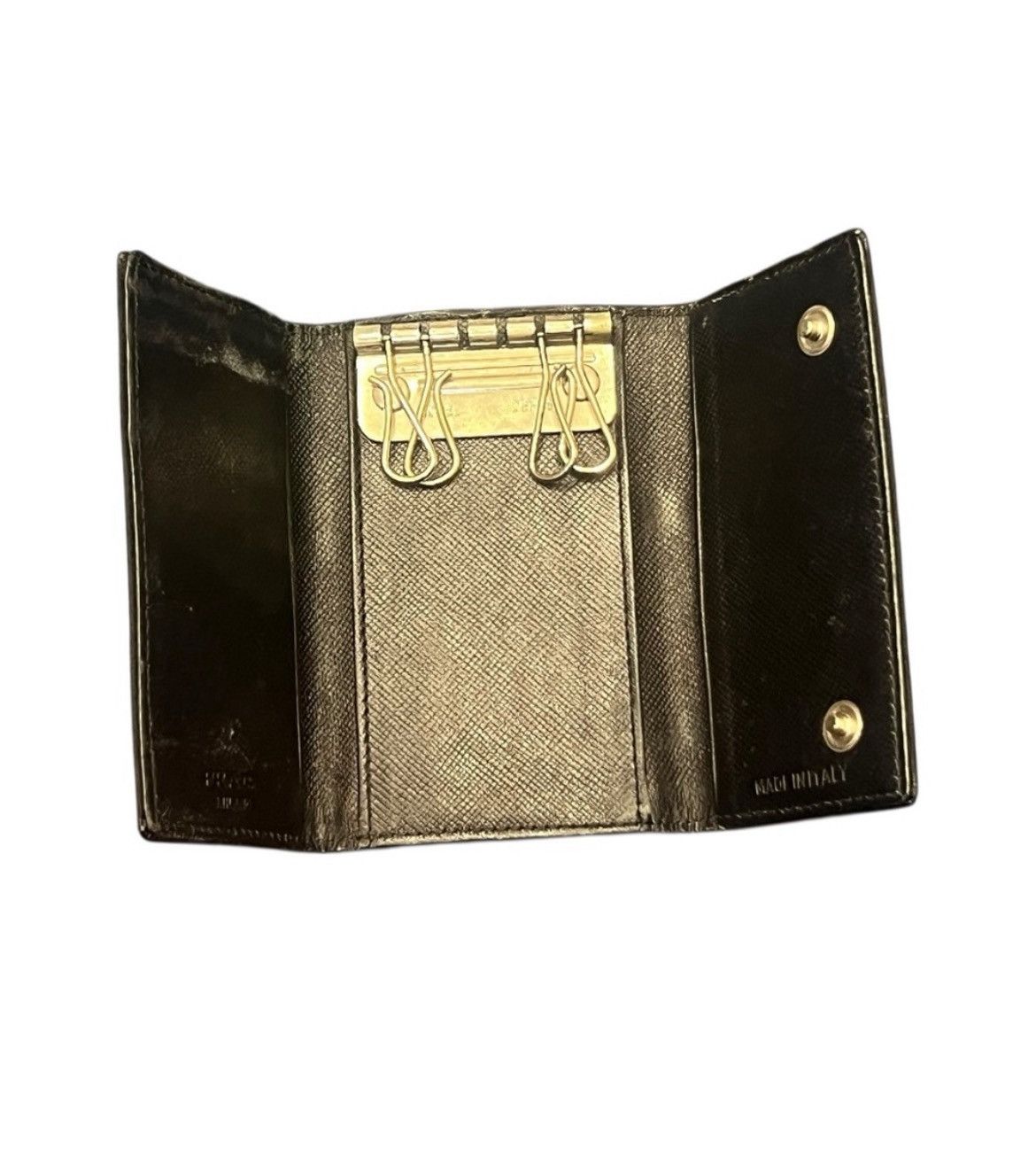 Prada Prada Nylon & Leather Wallet with Key Holder Black Size ONE SIZE - 4 Thumbnail