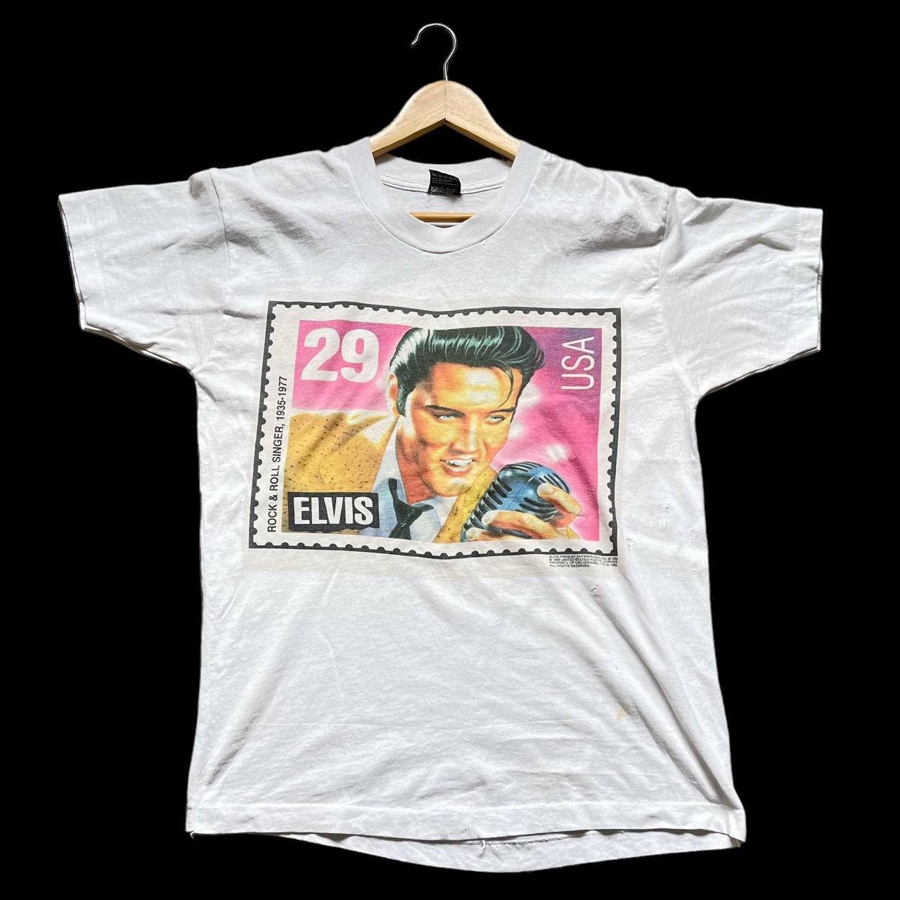 Band Tees Vintage 90s Elvis Presley United State Postal Service Tshirt Size US XL / EU 56 / 4 - 1 Thumbnail