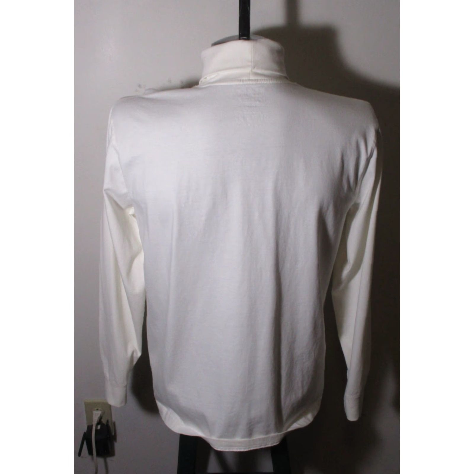 Vintage L.L. Bean White Long Sleeve Turtleneck Shirt Mens M Reg. Cotton Knit Size US M / EU 48-50 / 2 - 5 Thumbnail