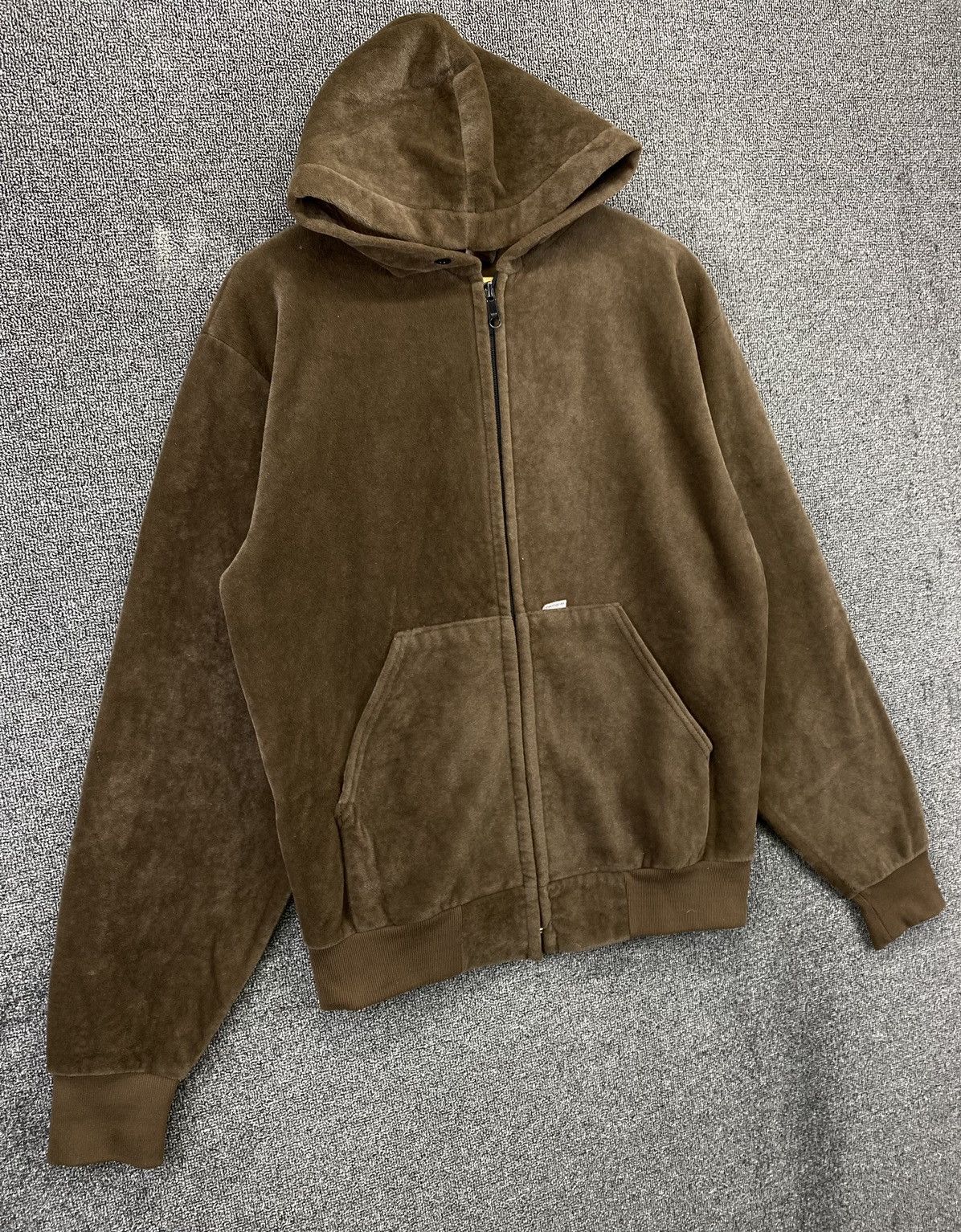 Carhartt Vintage 1990s Carhartt Fleece Faux Fur Zip Up Hoodie Jacket Size US M / EU 48-50 / 2 - 2 Thumbnail