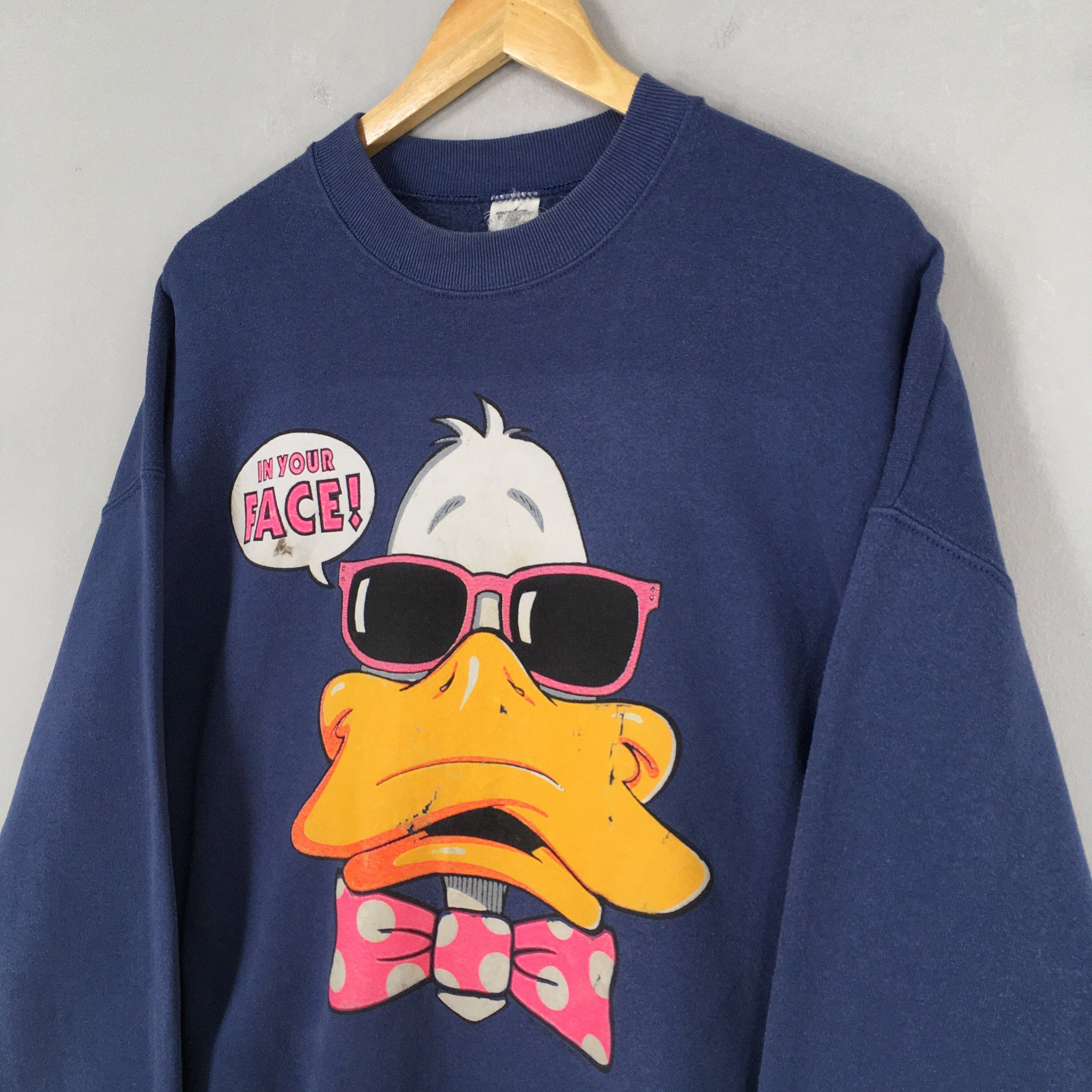 Cartoon Network Vintage 90's Donald Duck Disney Blue Sweatshirt XLarge Size US XL / EU 56 / 4 - 3 Thumbnail