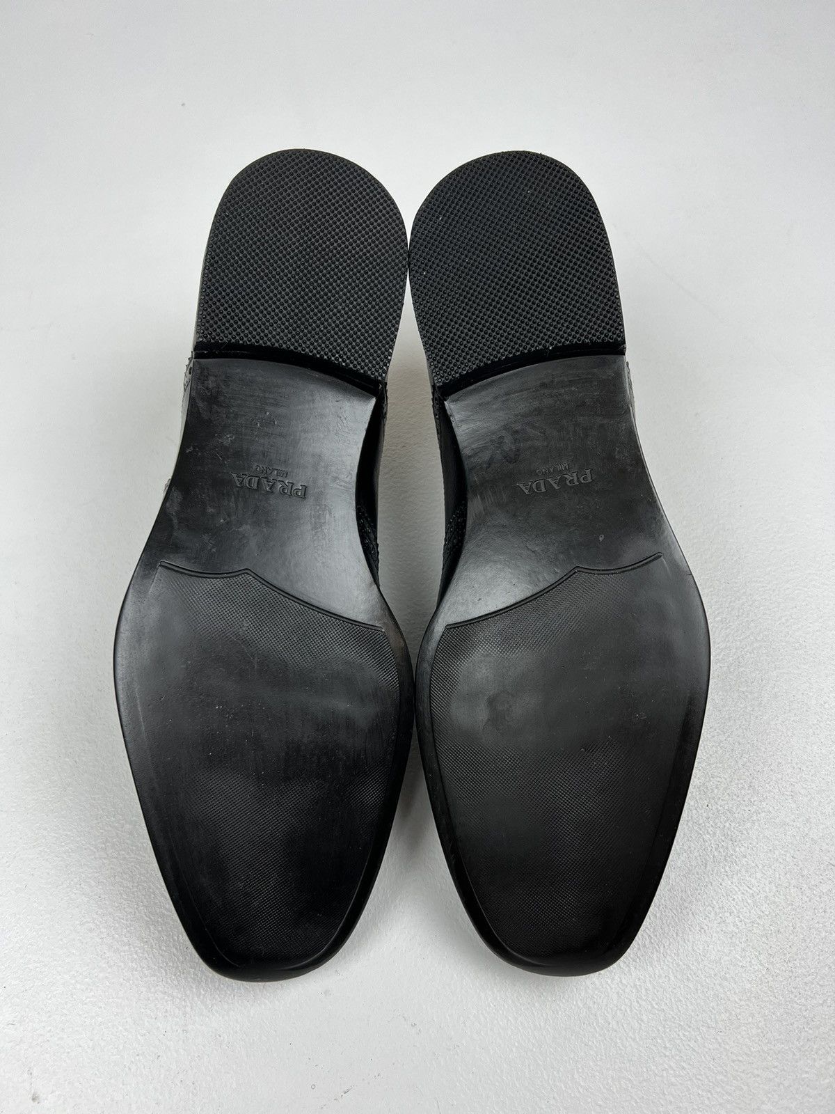 Prada PRADA MILANO Oxfords Leather Shoes Wingtip Black Men’s Size US 8.5 / EU 41-42 - 14 Thumbnail