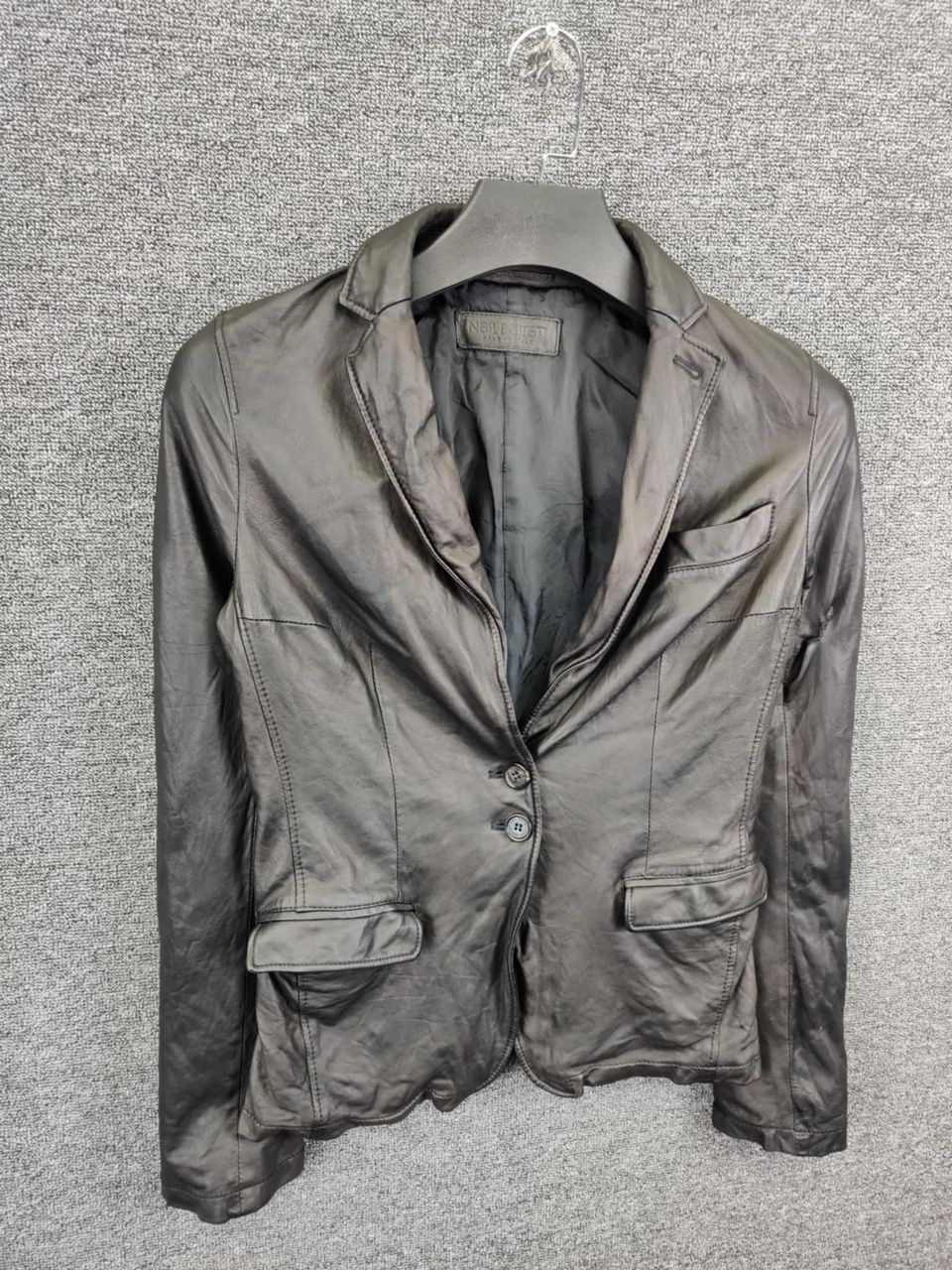 Neil Barrett Neill Barret Leather Black Single Breasted Blazer Jacket Size US XS / EU 42 / 0 - 5 Thumbnail