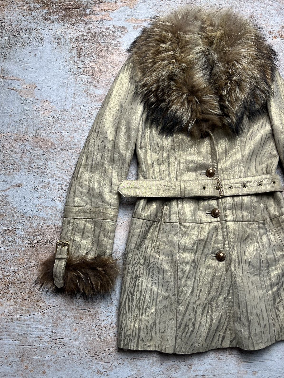Vintage Vintage avant garde coat with fur details Size S / US 4 / IT 40 - 2 Thumbnail