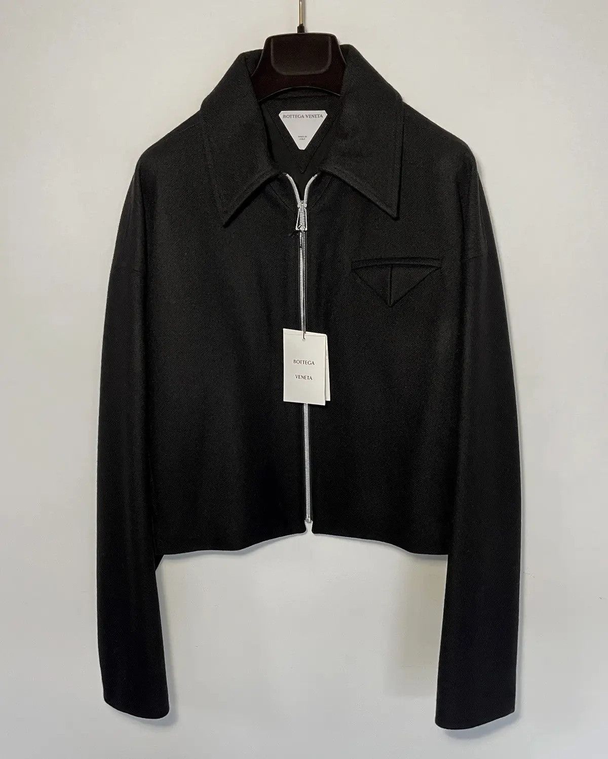 Bottega Veneta Black Crop Wool Jacket Size US M / EU 48-50 / 2 - 2 Thumbnail