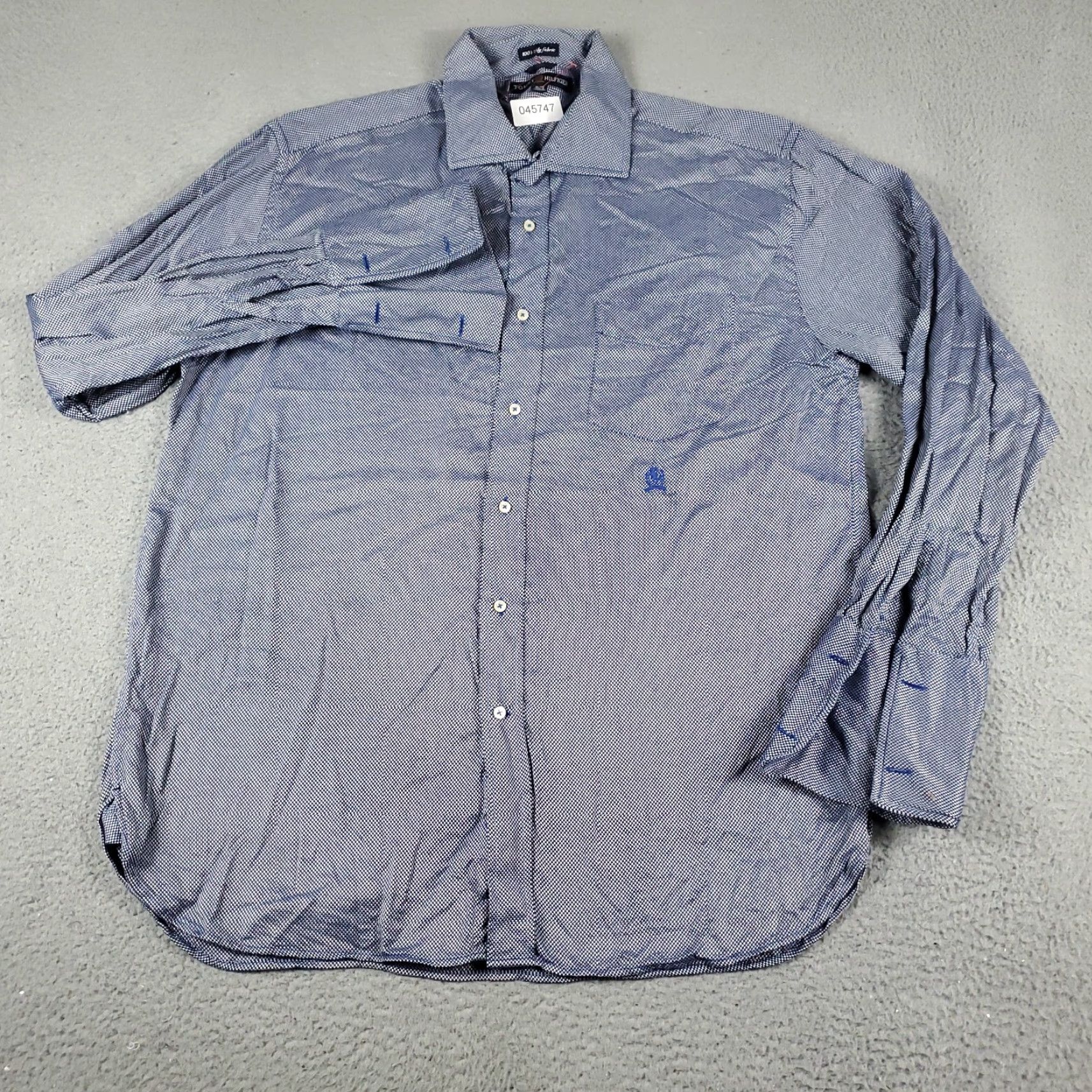 Tommy Hilfiger TOMMY HILFIGER Shirt Mens XL Blue Casual Button-Up Long Sleeve Woven Size US XL / EU 56 / 4 - 2 Thumbnail