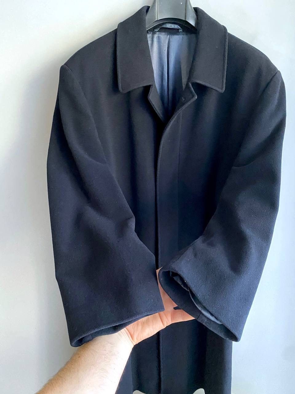Yves Saint Laurent Yves Saint Laurent Wool/Cashmere Dark Blue Men's Coat, 52/L Size US L / EU 52-54 / 3 - 6 Thumbnail