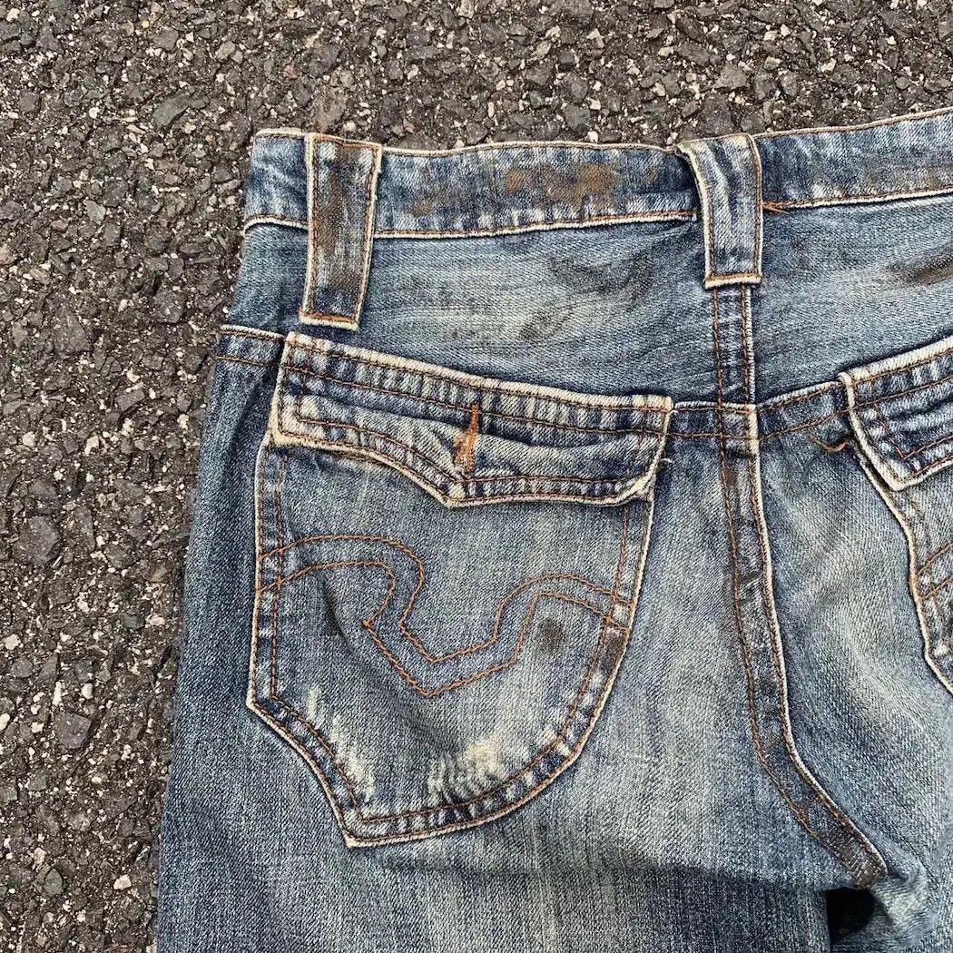 Japanese Brand JAPANESE RUSTY DIRTY DENIM 30x32 RIPPED FLARE BOOTCUT PANTS Size US 30 / EU 46 - 14 Thumbnail