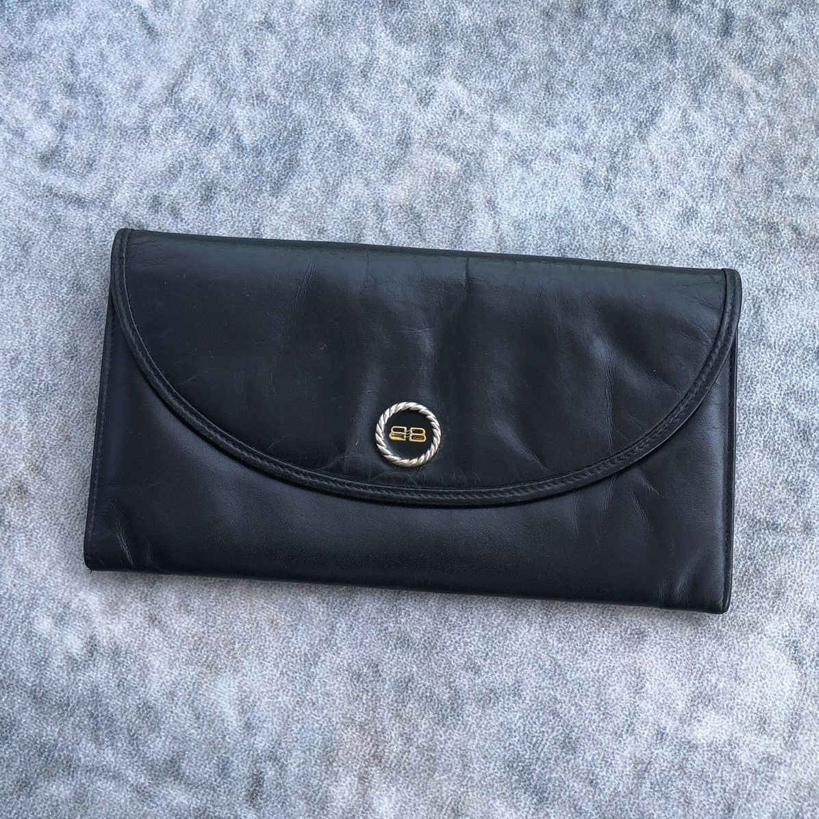 Balenciaga Authentic Balenciaga Paris Leather Wallet Black Size ONE SIZE - 2 Thumbnail