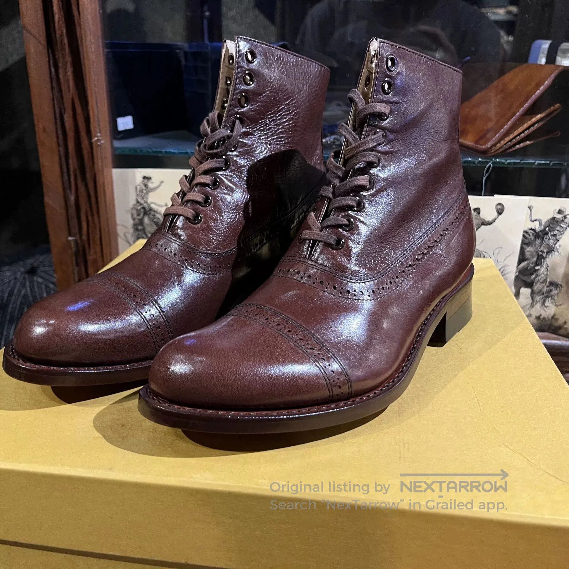 JULIEN DAVID julian kangaroo brown boots size 7. Size US 7 / EU 40 - 2 Thumbnail