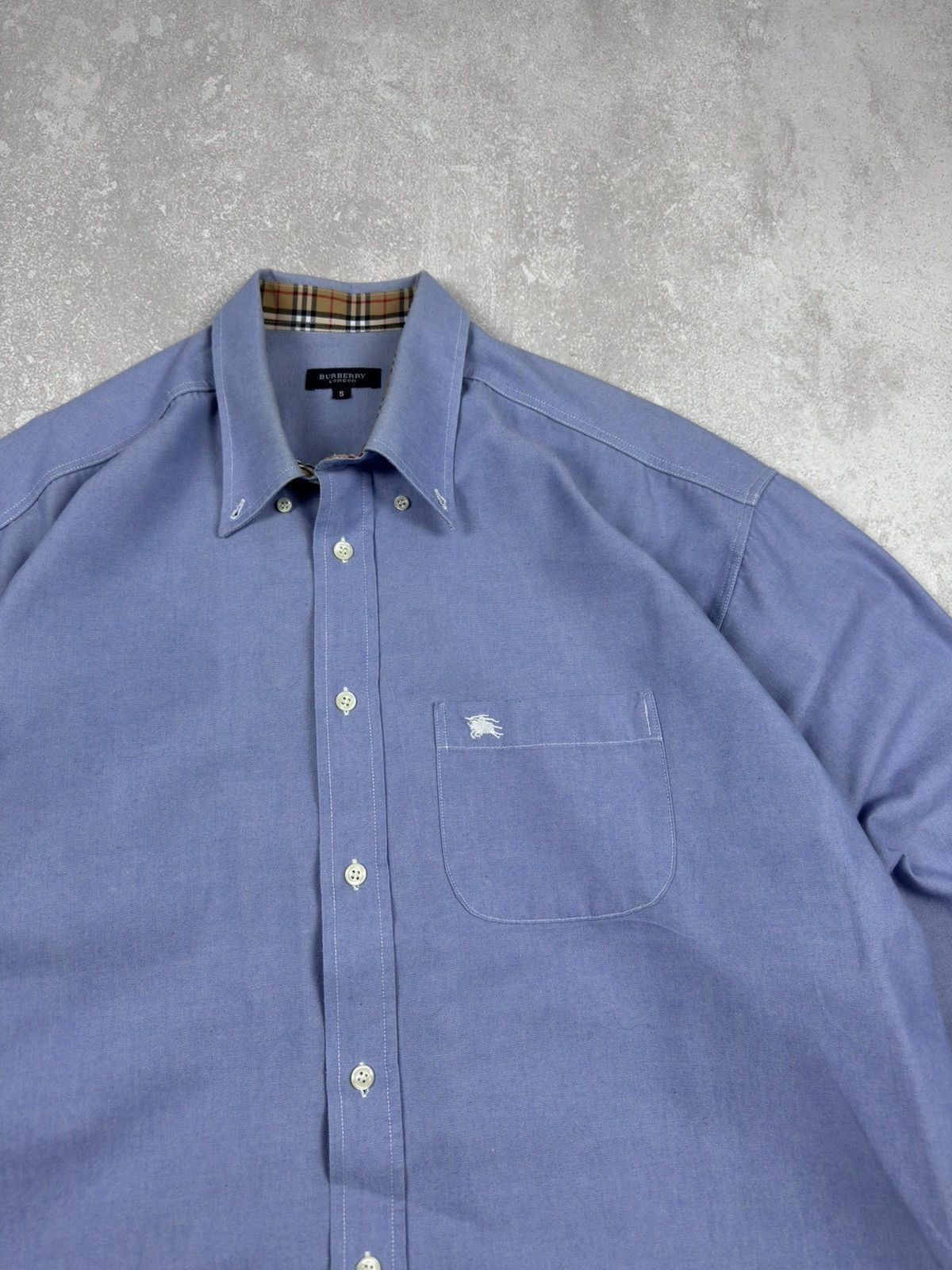 Burberry Vintage Burberry London T-Shirt Nova Check Blue Long Sleeve Size US XXL / EU 58 / 5 - 5 Thumbnail