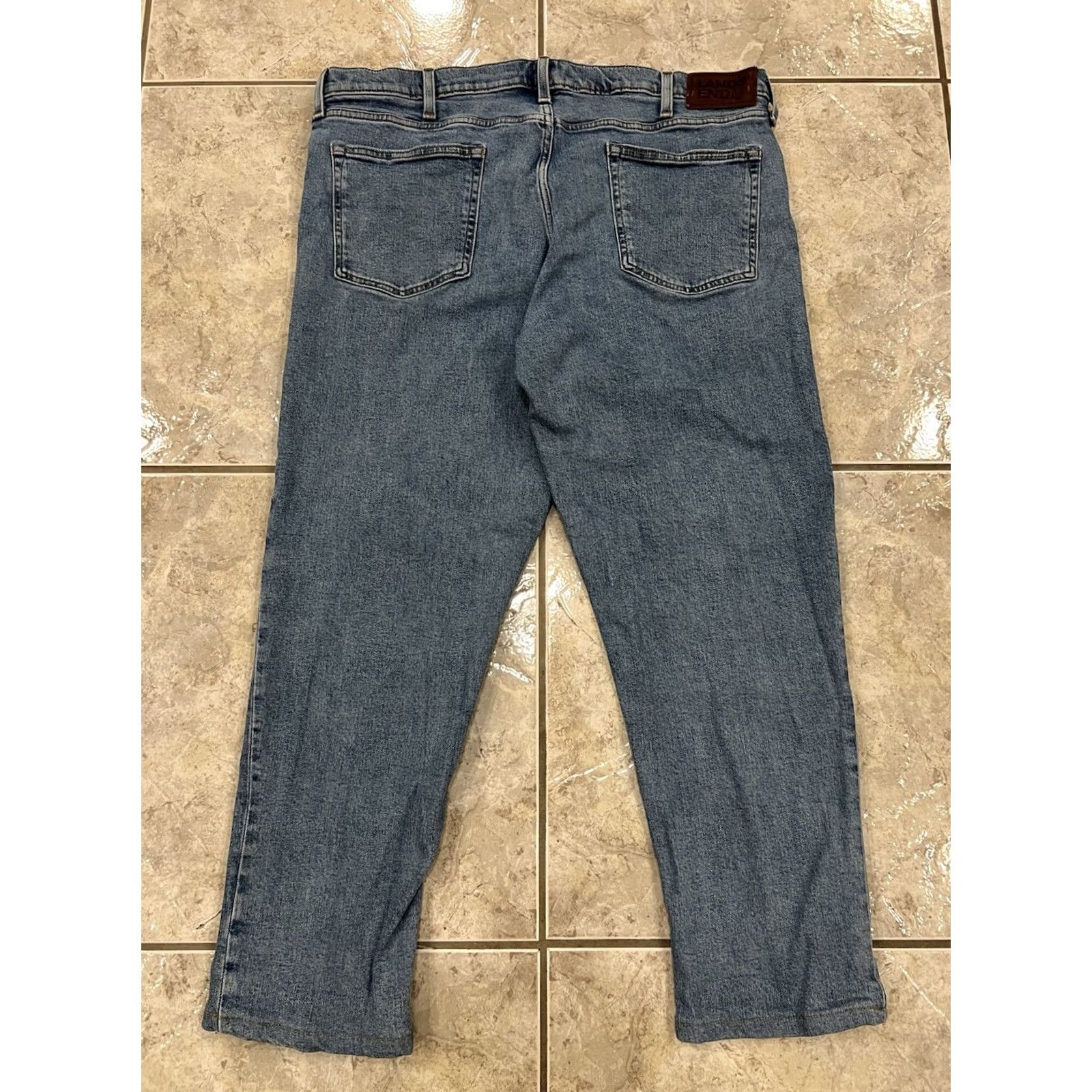 Lands' End Lands' End Jeans Square Rigger Denim Straight Fit 40X29 Men Blue 5-Pocket Stretch Vintage: No Size US 40 / EU 56 - 5 Thumbnail