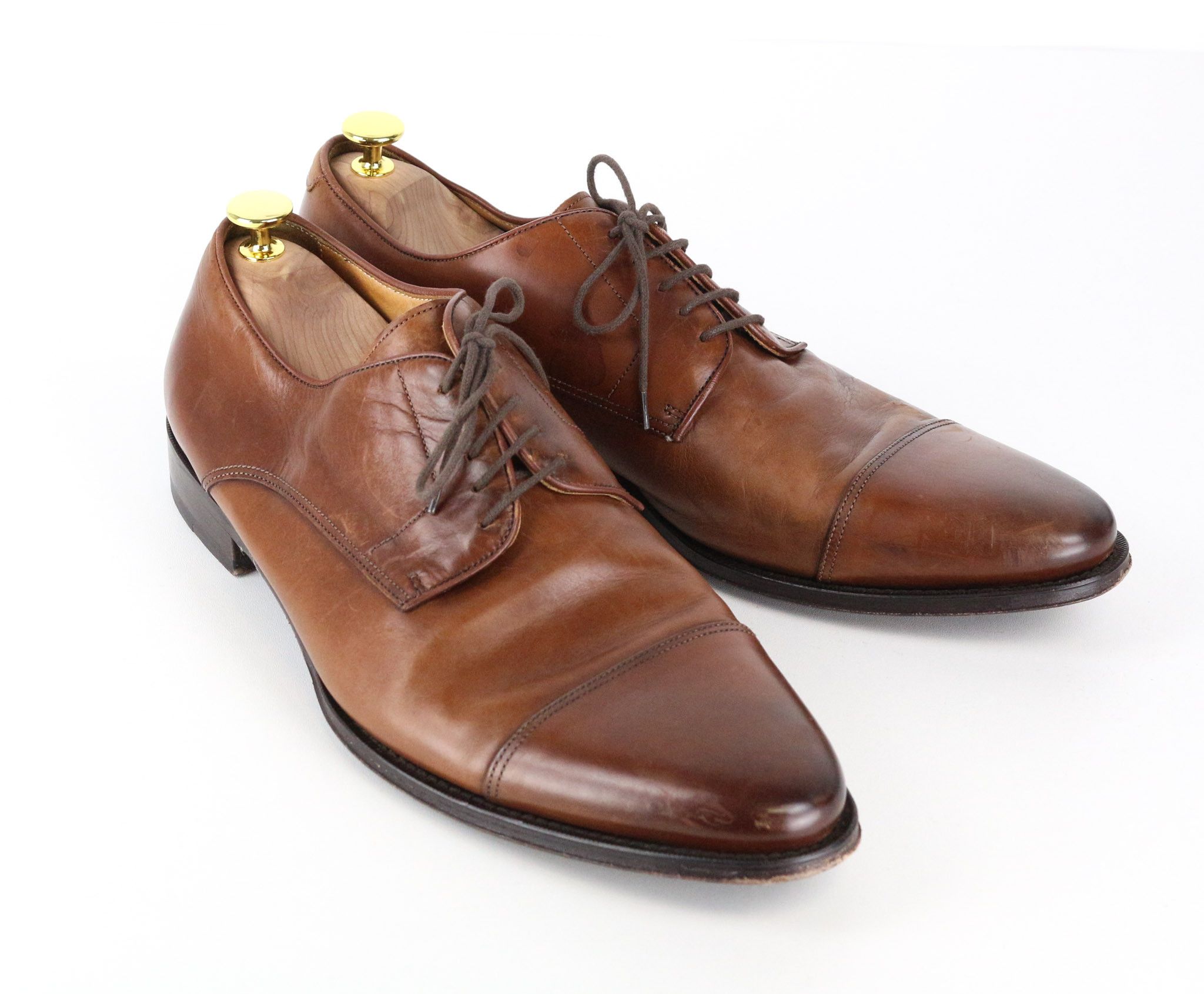 Suitsupply EU45 Brown Leather Laced Low-Top 72745 Size US 12 / EU 45 - 1 Thumbnail