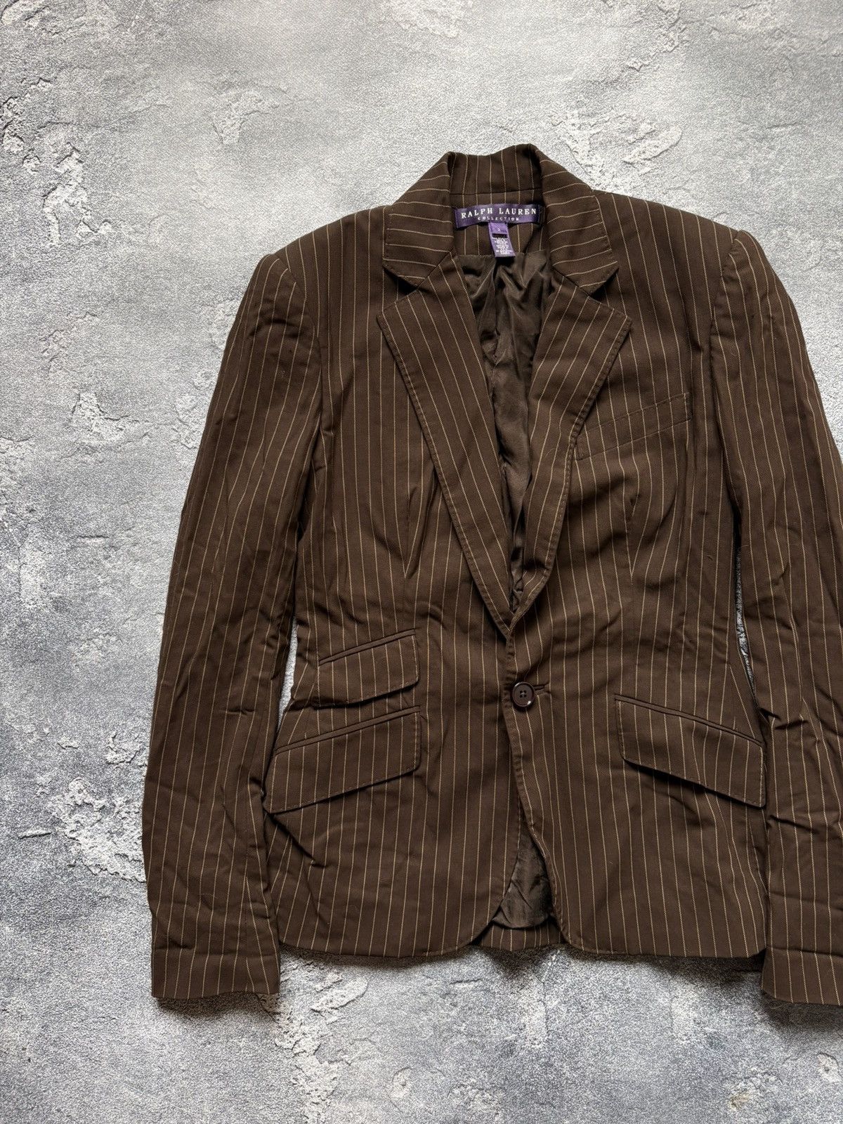 Ralph Lauren Purple Label Ralph Lauren Purple Label Luxury Striped Wool Blazer Jacket Size XS / US 0-2 / IT 36-38 - 2 Thumbnail