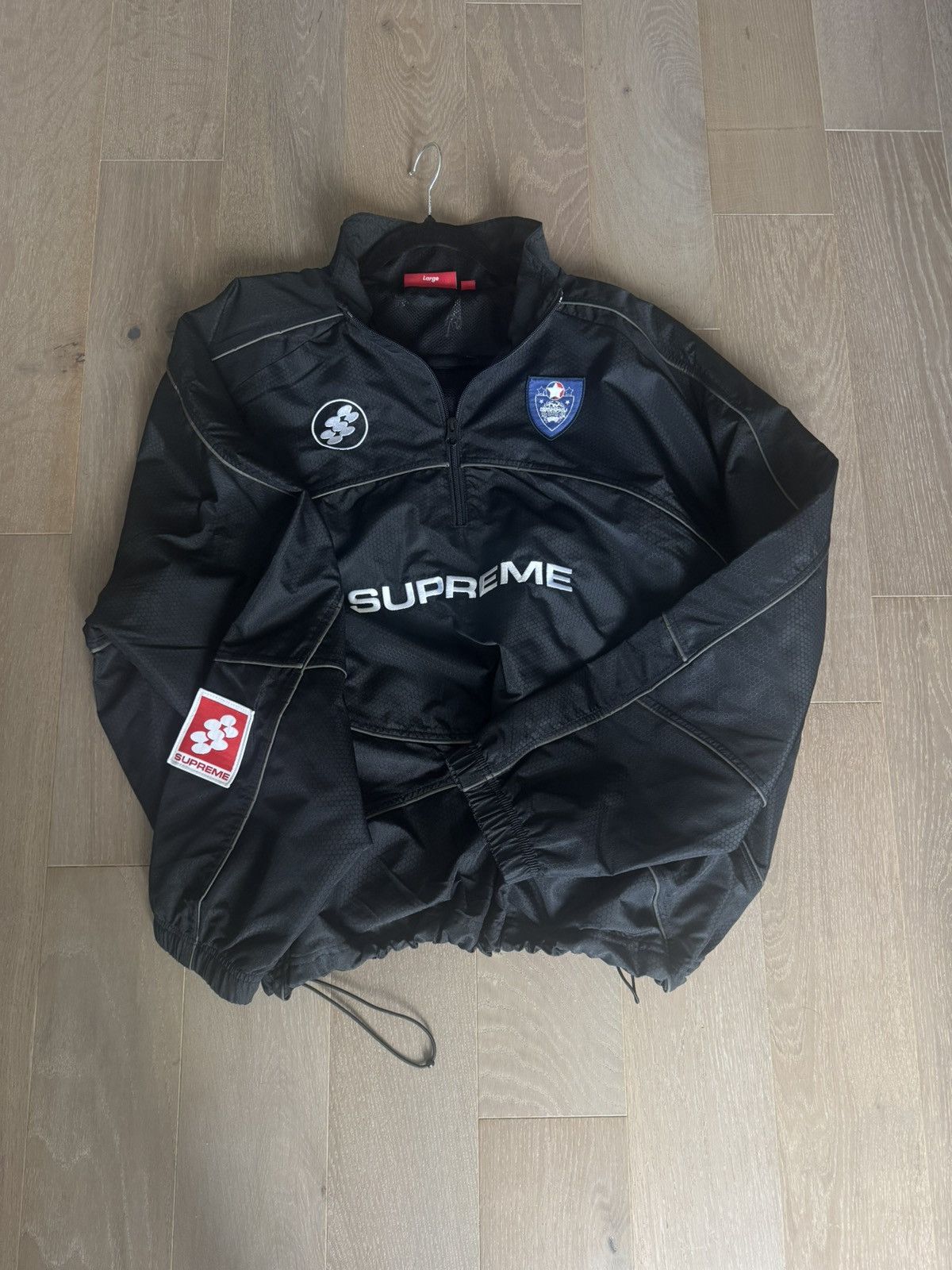 Pre-owned Supreme Fw 2024 Reflective Piping Track Jacket In Black