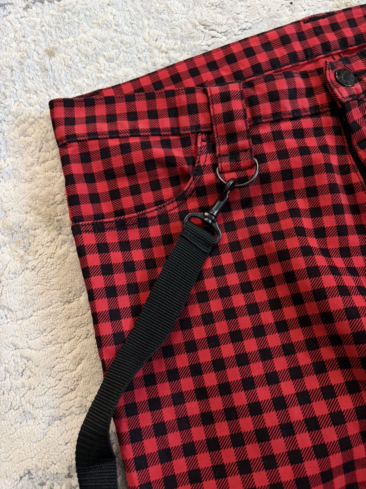 Number (N)ine SS05 Night Crawler Plaid Suspender Denim Size US 33 - 5 Thumbnail