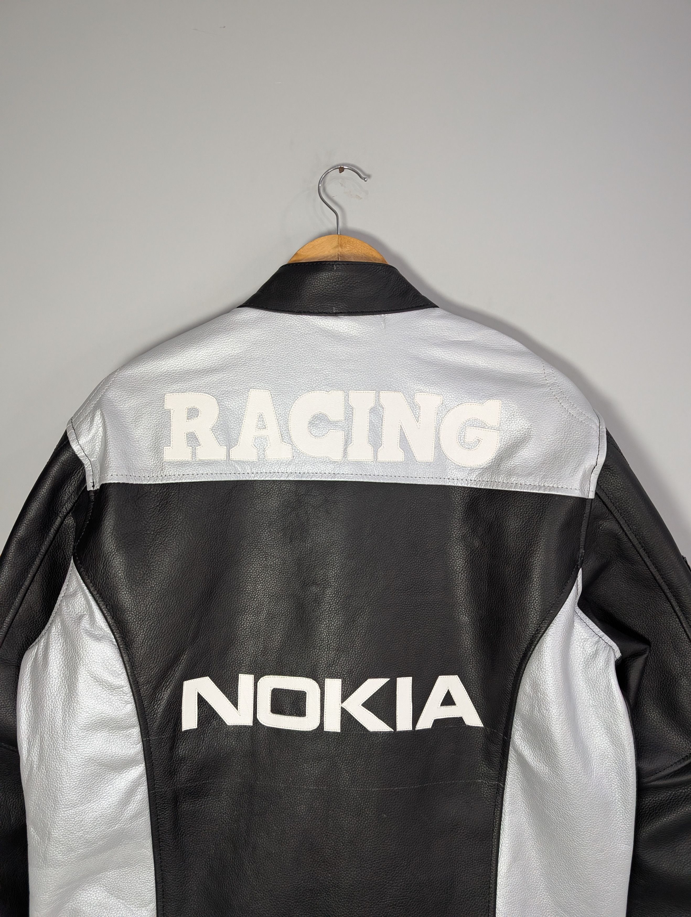 Vintage 🔥NOKIA🔥 Vintage 90s Racing Real Cowhide Leather Jacket Size S / US 4 / IT 40 - 5 Thumbnail