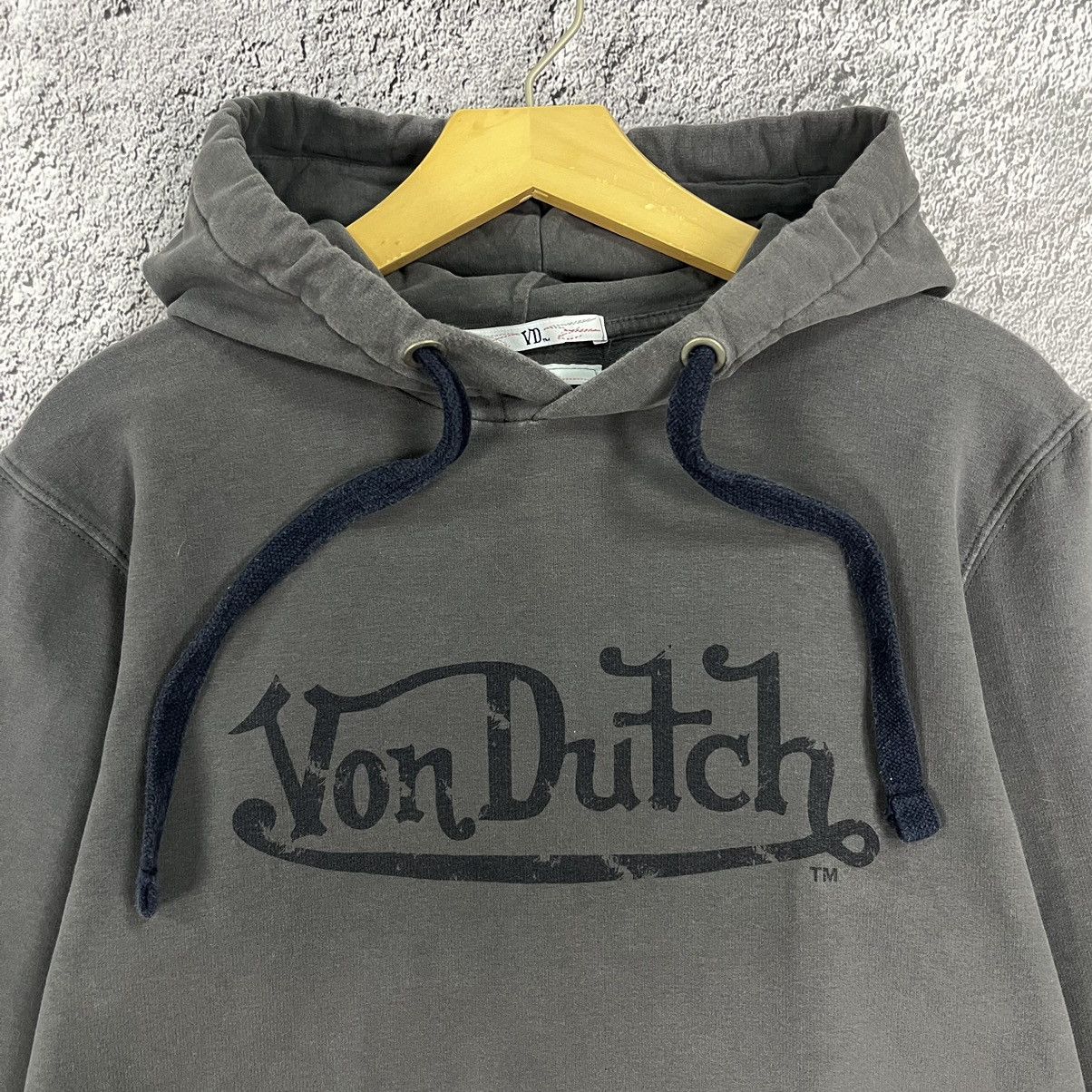 Designer × If Six Was Nine × Von Dutch 🗣️VINTAGE🗣️ Von Dutch Distressed Logo Grey Y2k archival Hoodie Size US M / EU 48-50 / 2 - 4 Thumbnail