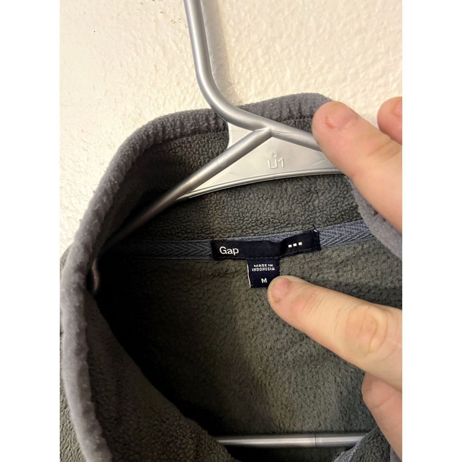 Gap VINTAGE Gap Gray Quarter Zip Fleece Jacket Mens Sz M Size US M / EU 48-50 / 2 - 4 Thumbnail
